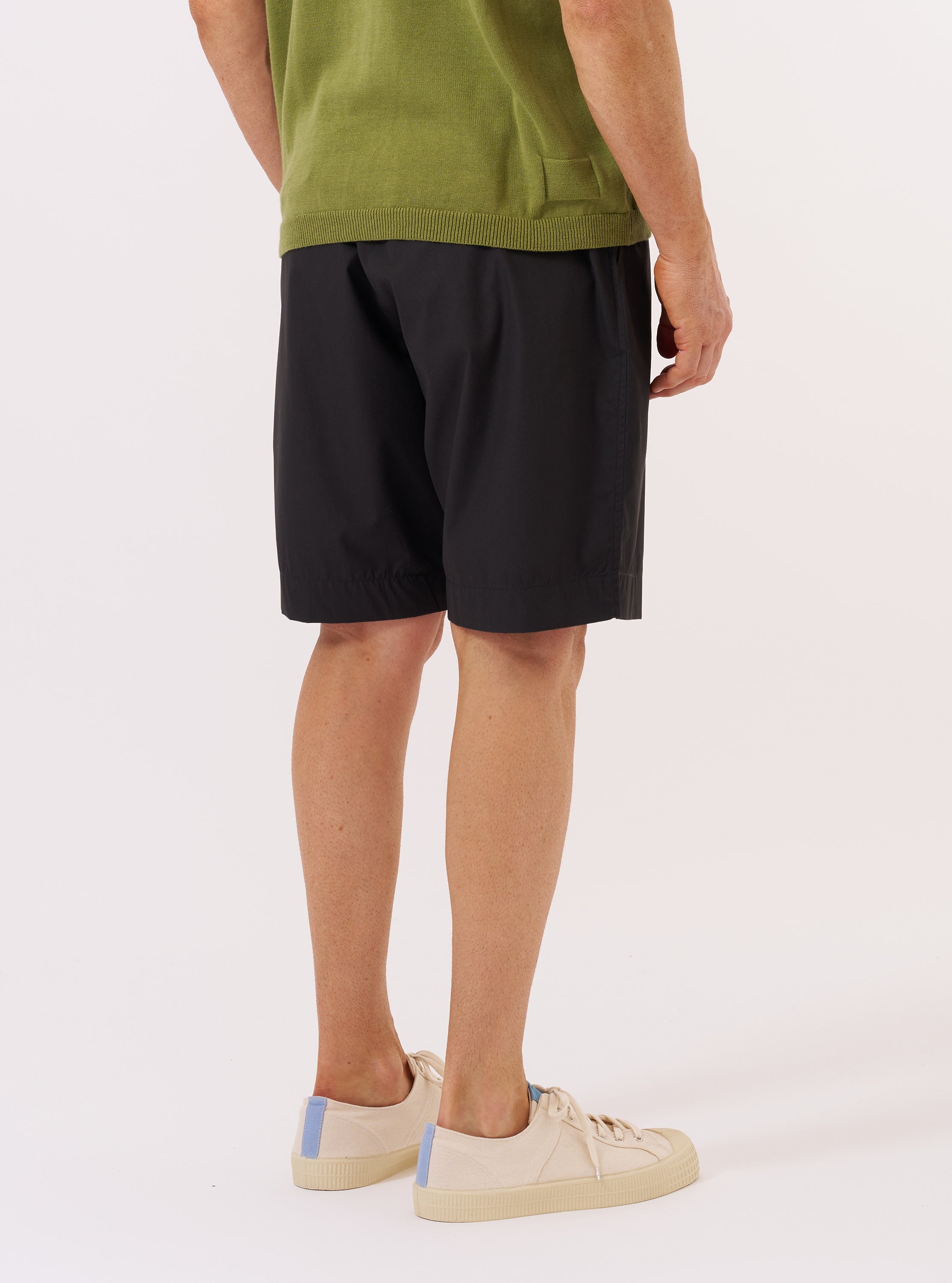 Men's Black Recycled Polytech Pleated Track Short – Universal Works