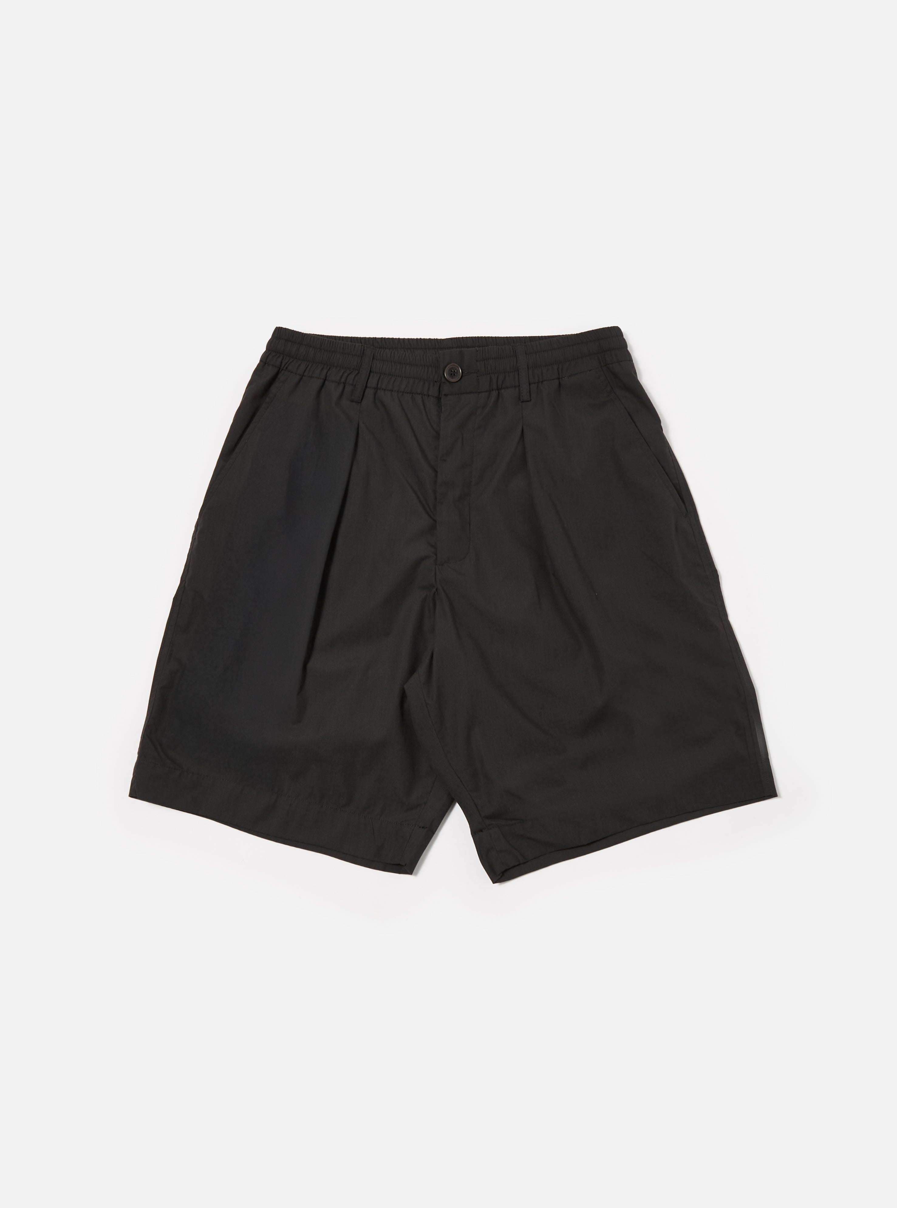 Men's Black Recycled Poly Tech Pleated Track Short – Universal Works