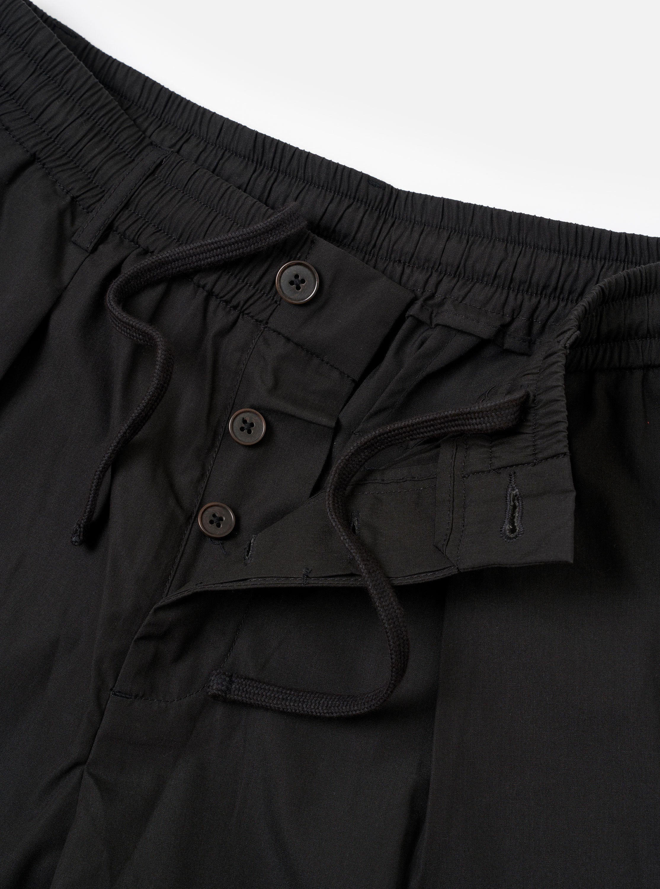Men's Black Recycled Poly Tech Pleated Track Short – Universal Works