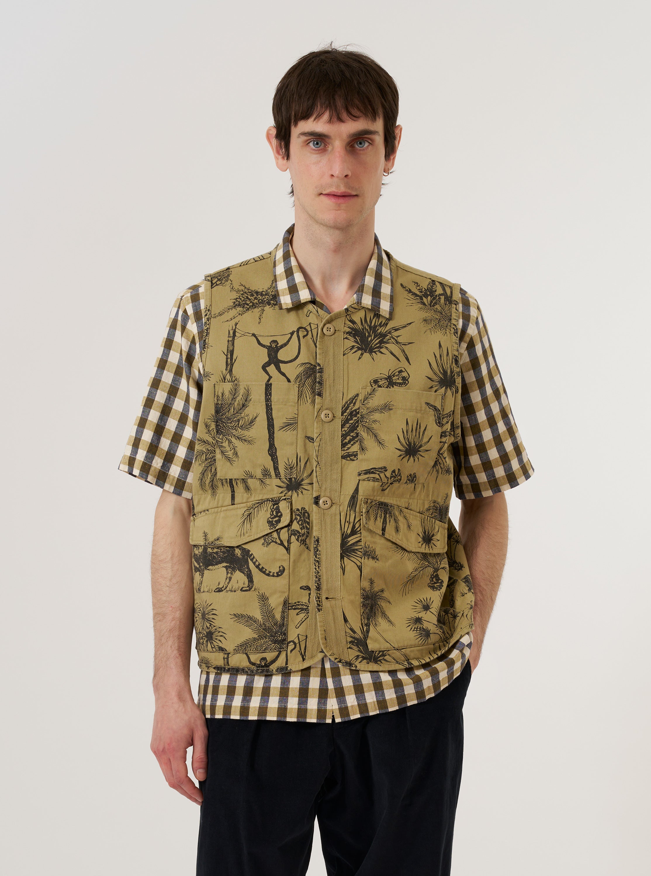 Men's Sand Jungle Toile Twill 4 Pocket Gilet – Universal Works