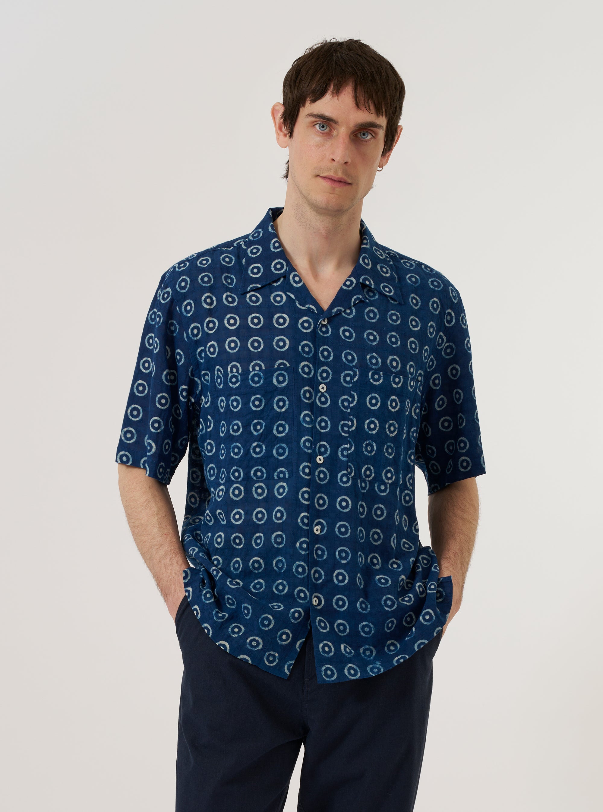 indigo dress shirt Blue Moon Shirt