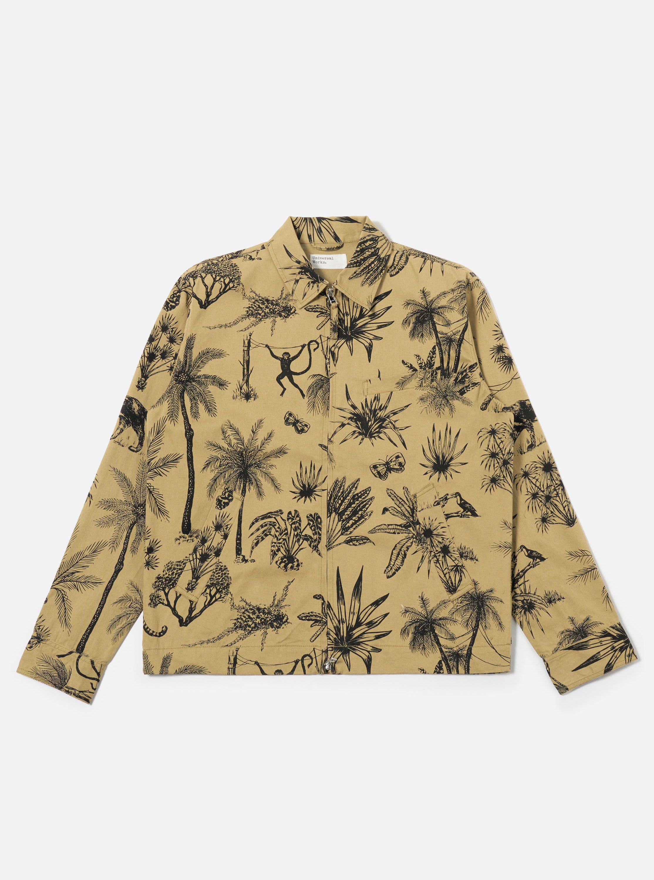 Men's Tan Print Twill Windcheater Jacket – Universal Works
