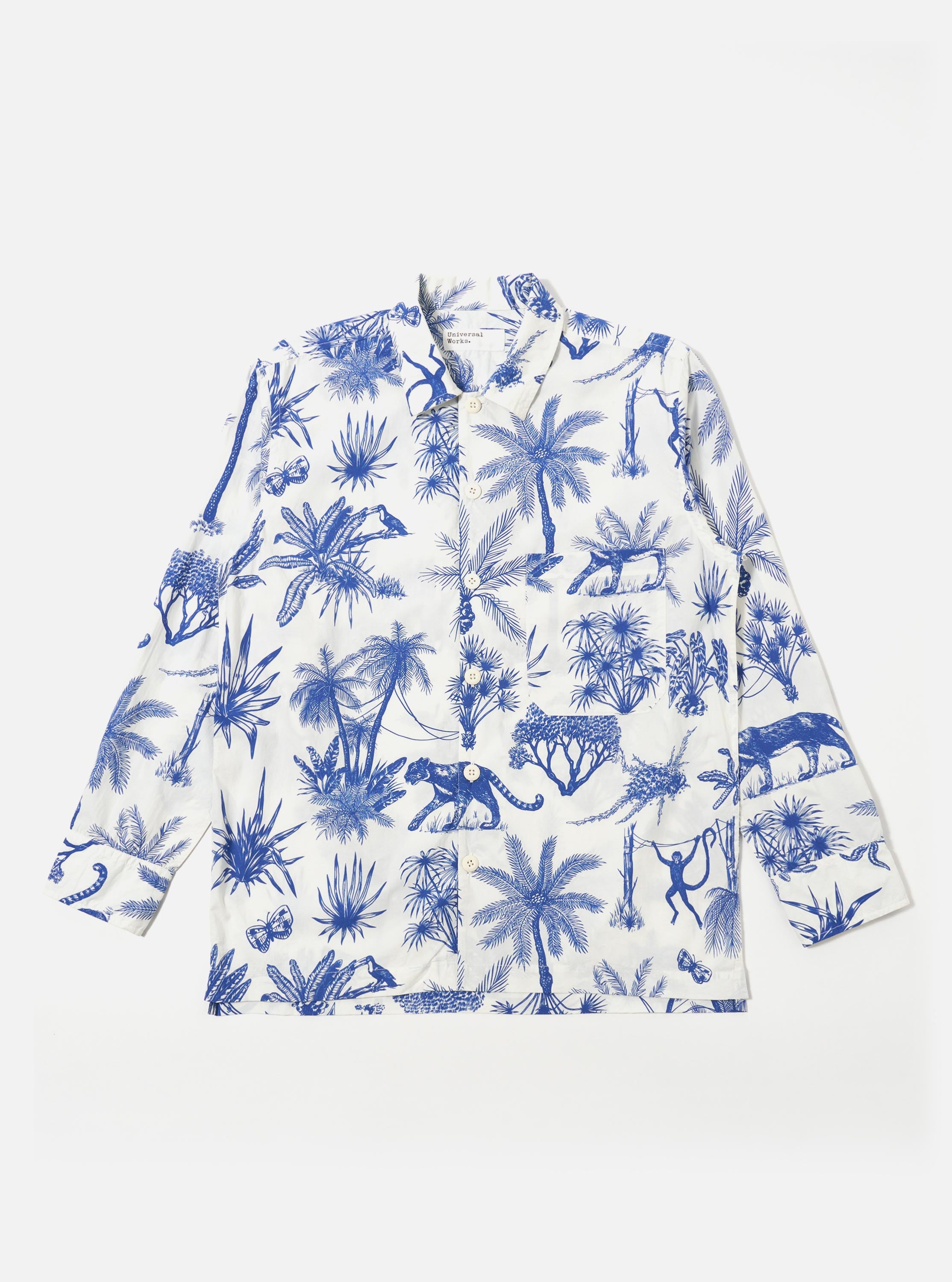 Men's White Jungle Toile Poplin Fatigue Shirt – Universal Works