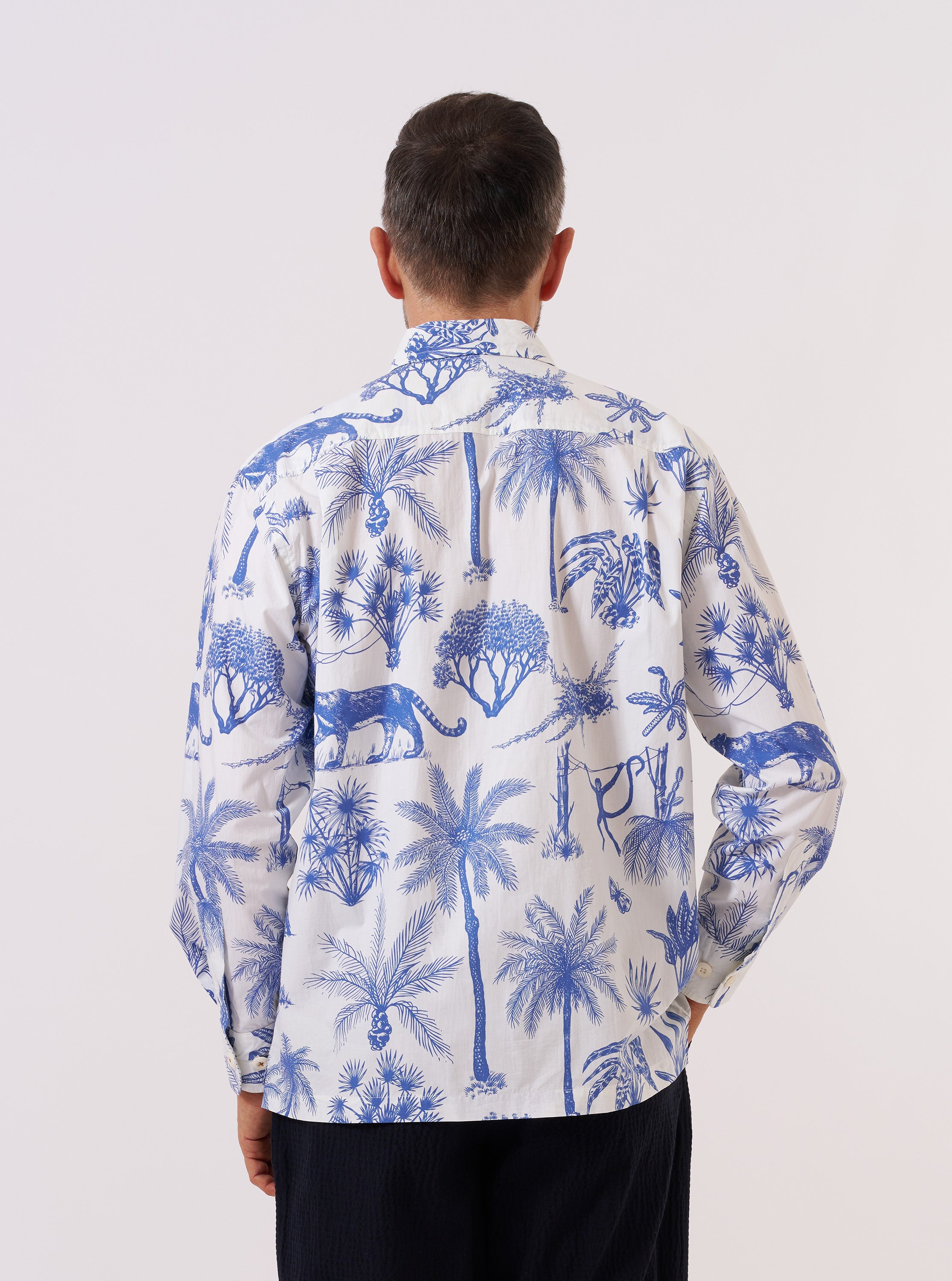 Men's White Jungle Toile Poplin Fatigue Shirt – Universal Works