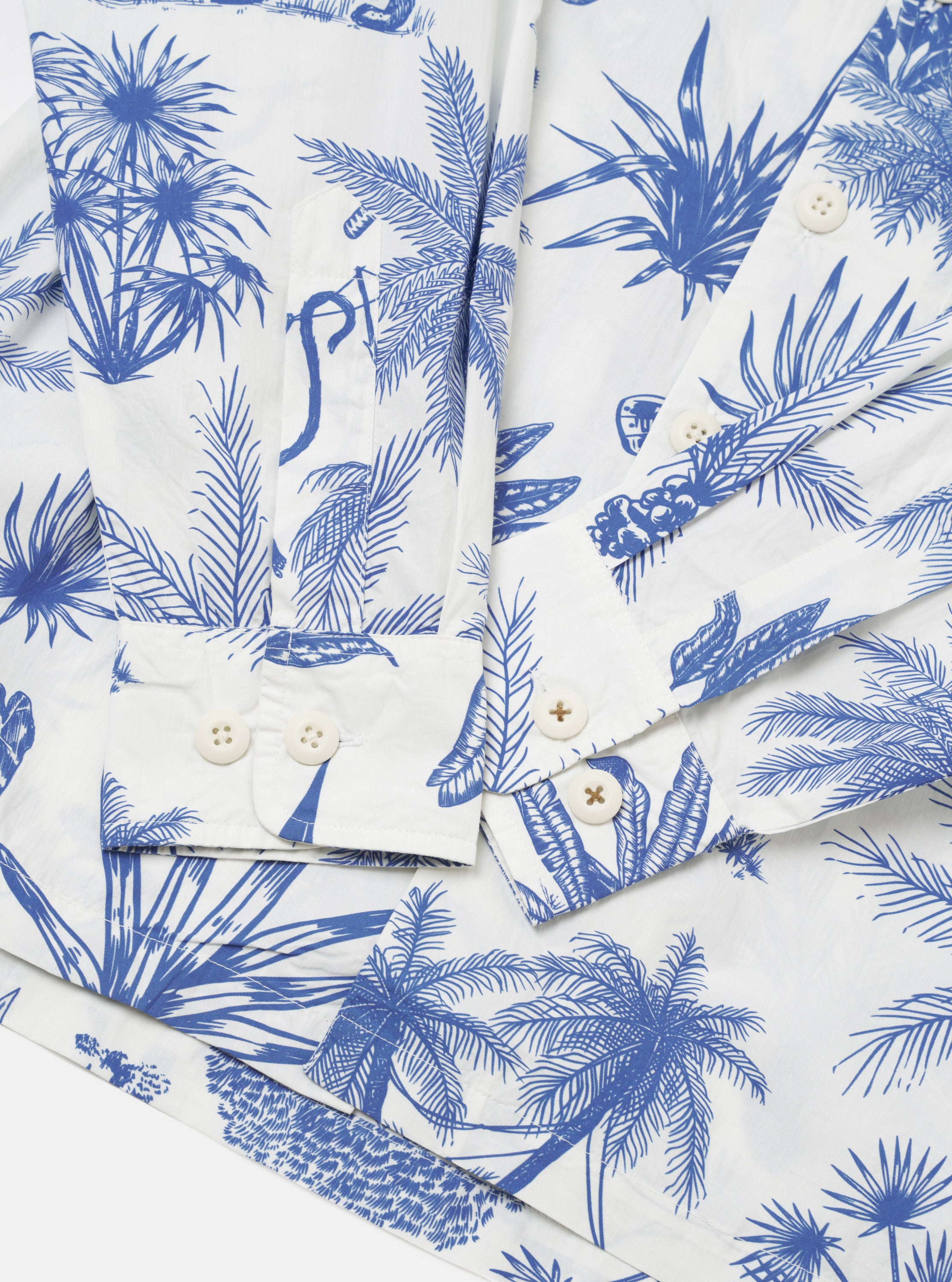 Men's White Jungle Toile Poplin Fatigue Shirt – Universal Works