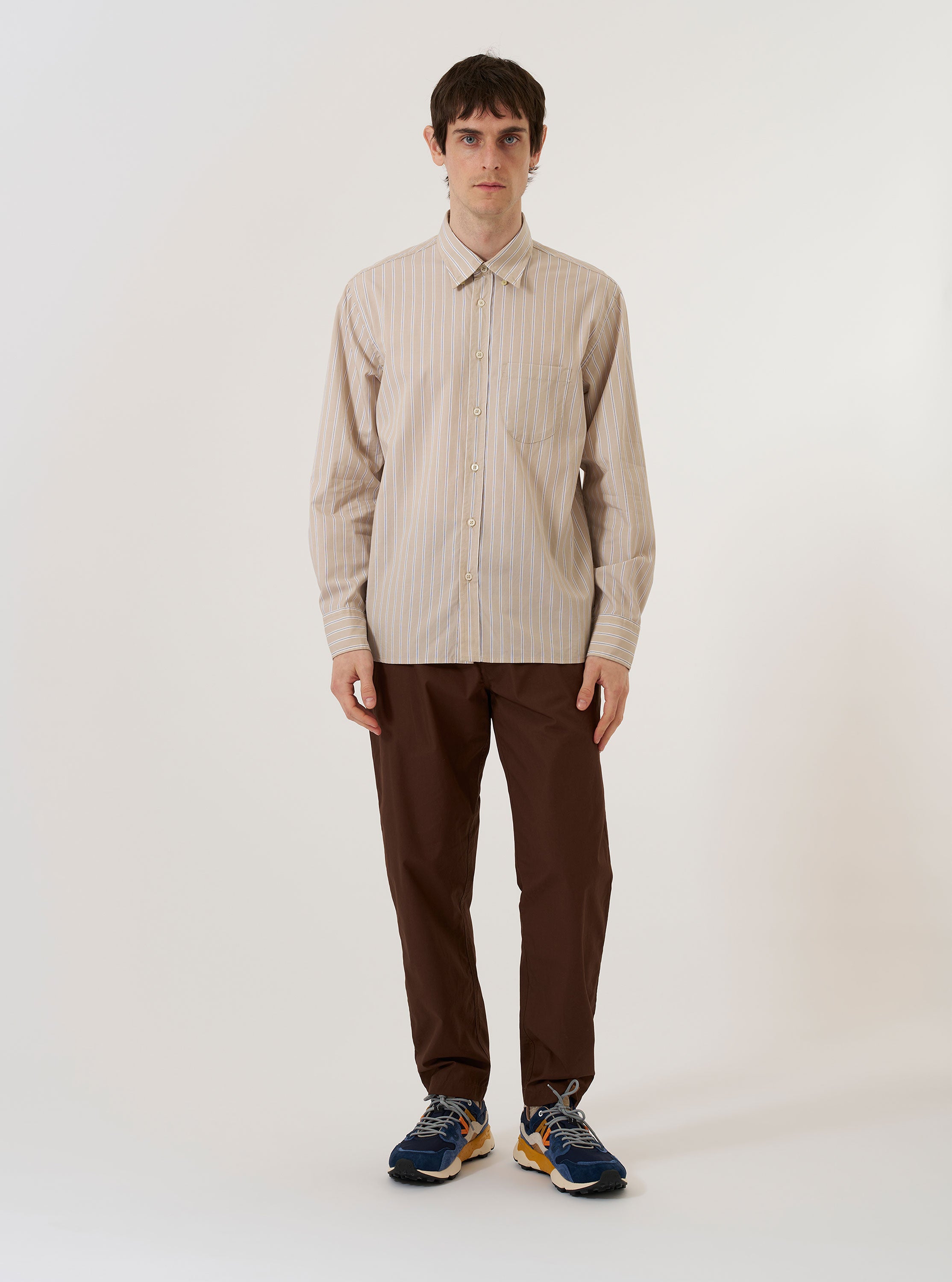 Men's Sand Urban Stripe Lazy Day Shirt – Universal Works