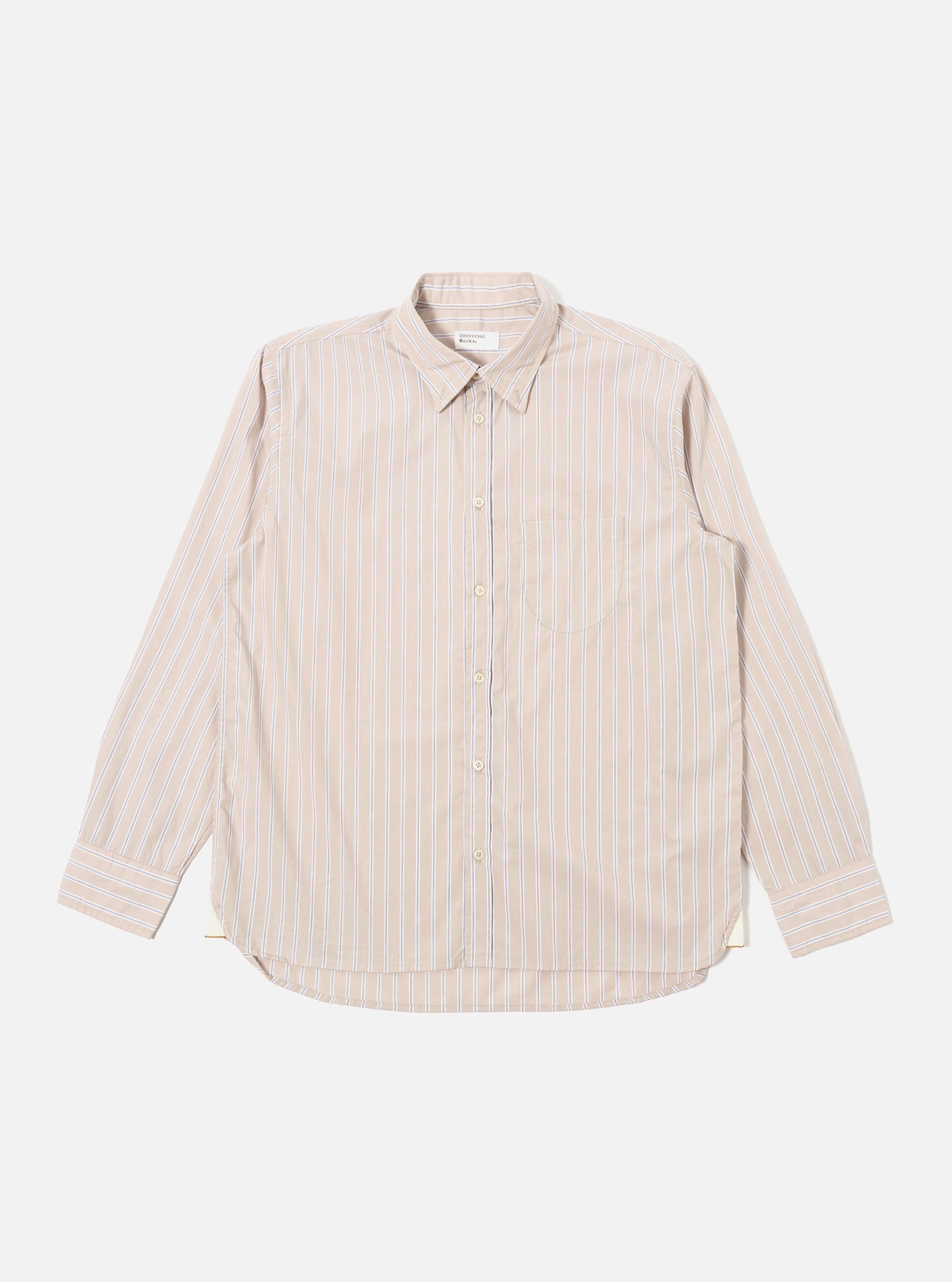 Men's Sand Urban Stripe Lazy Day Shirt – Universal Works