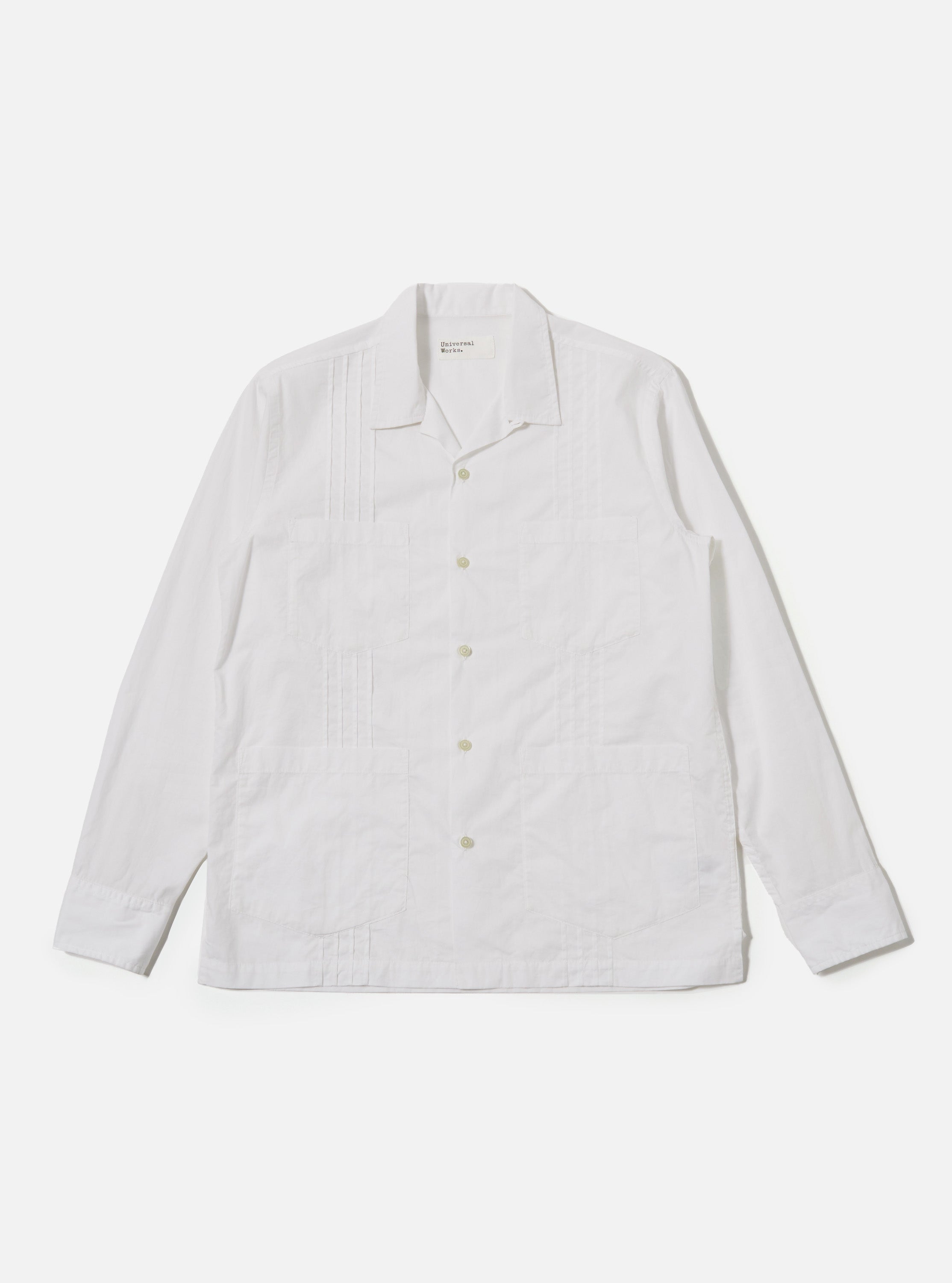 Men's White Poplin Dwight Overshirt – Universal Works