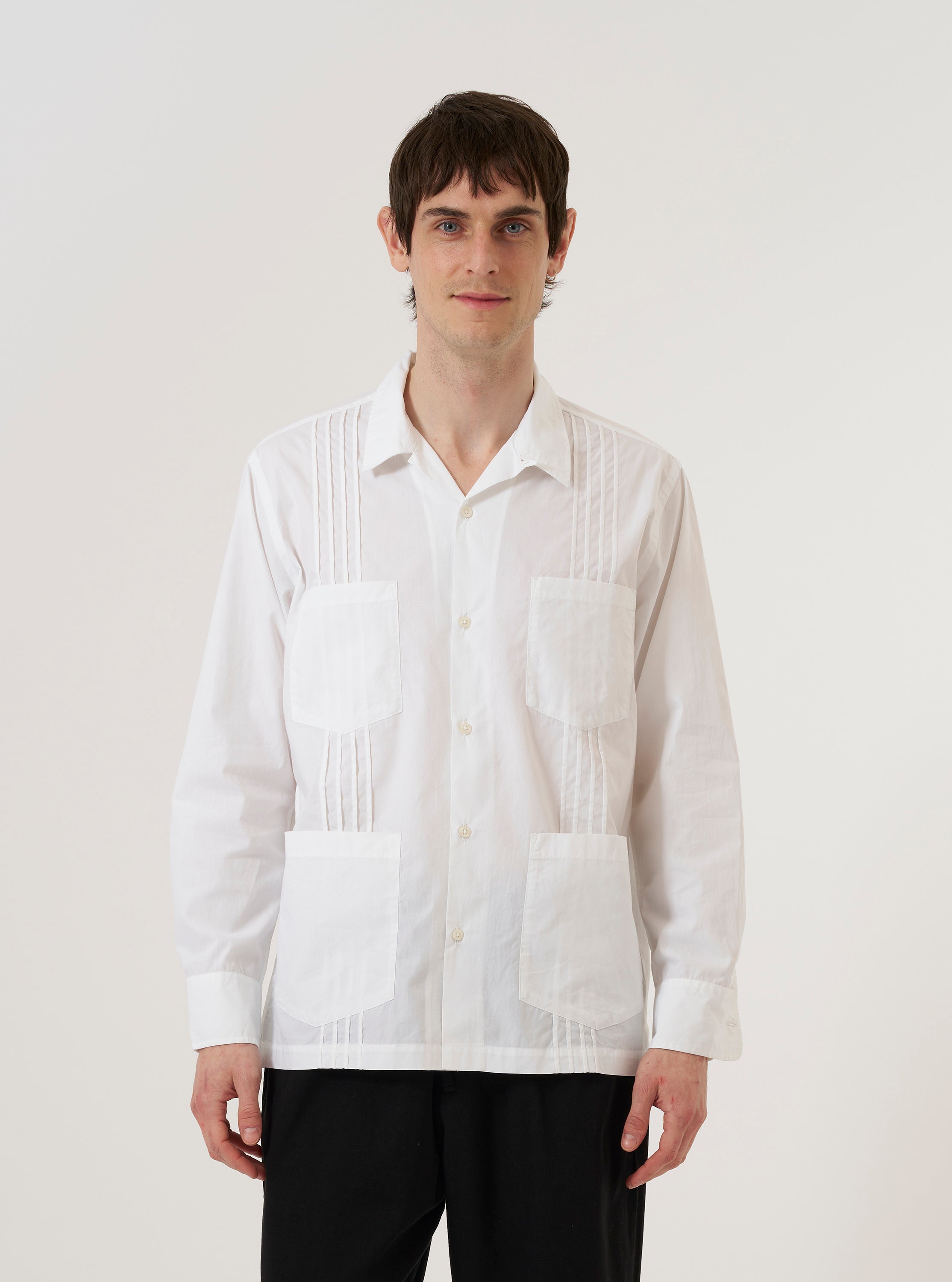 Men's White Poplin Dwight Overshirt – Universal Works