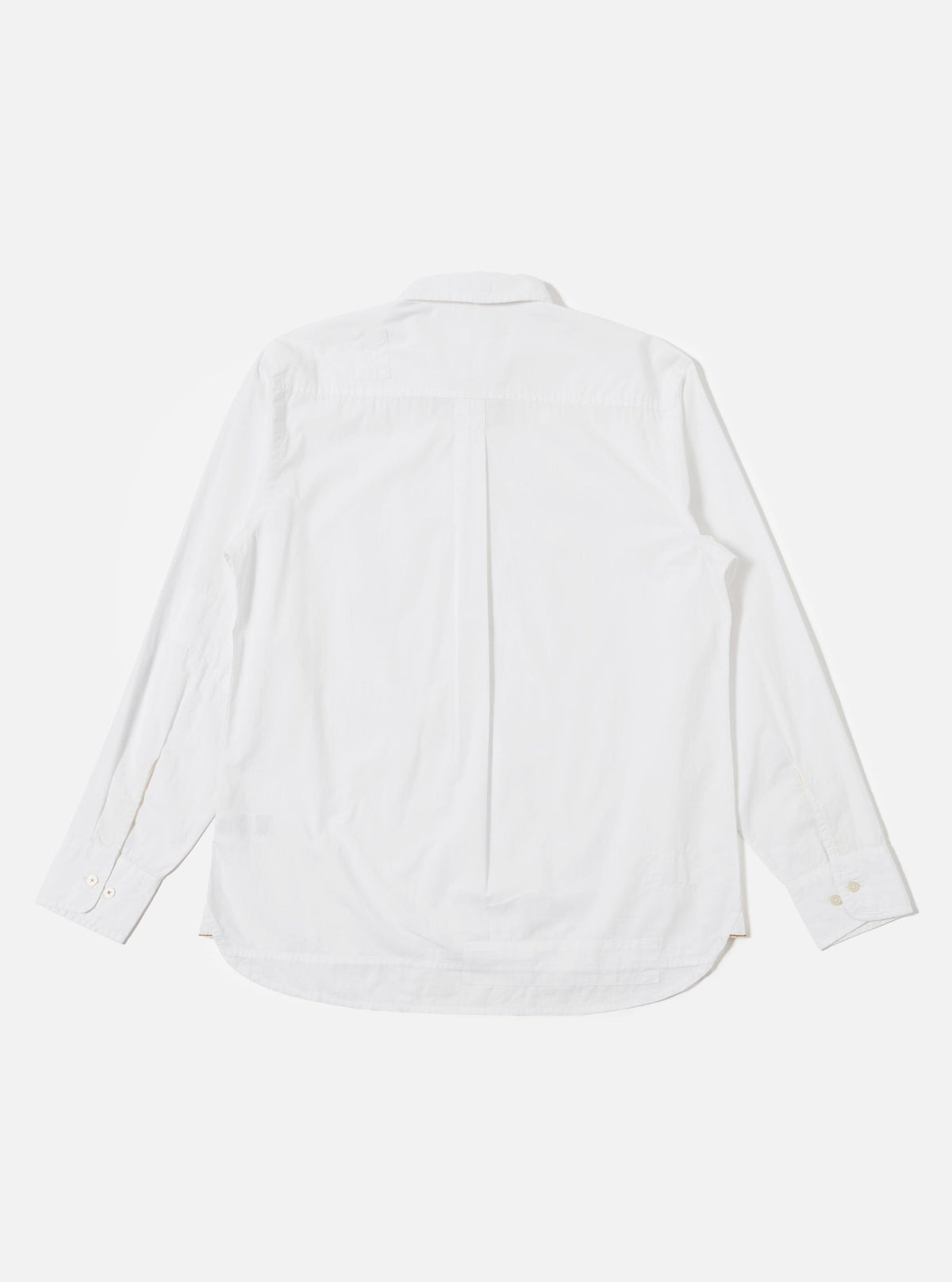 White Poplin Patched Lazy Day Shirt