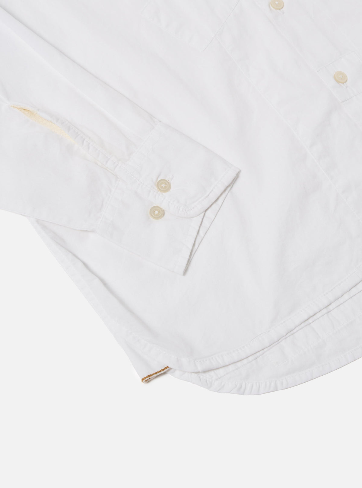 White Poplin Patched Lazy Day Shirt