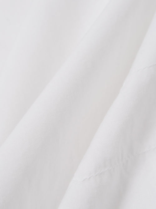 White Poplin Patched Lazy Day Shirt