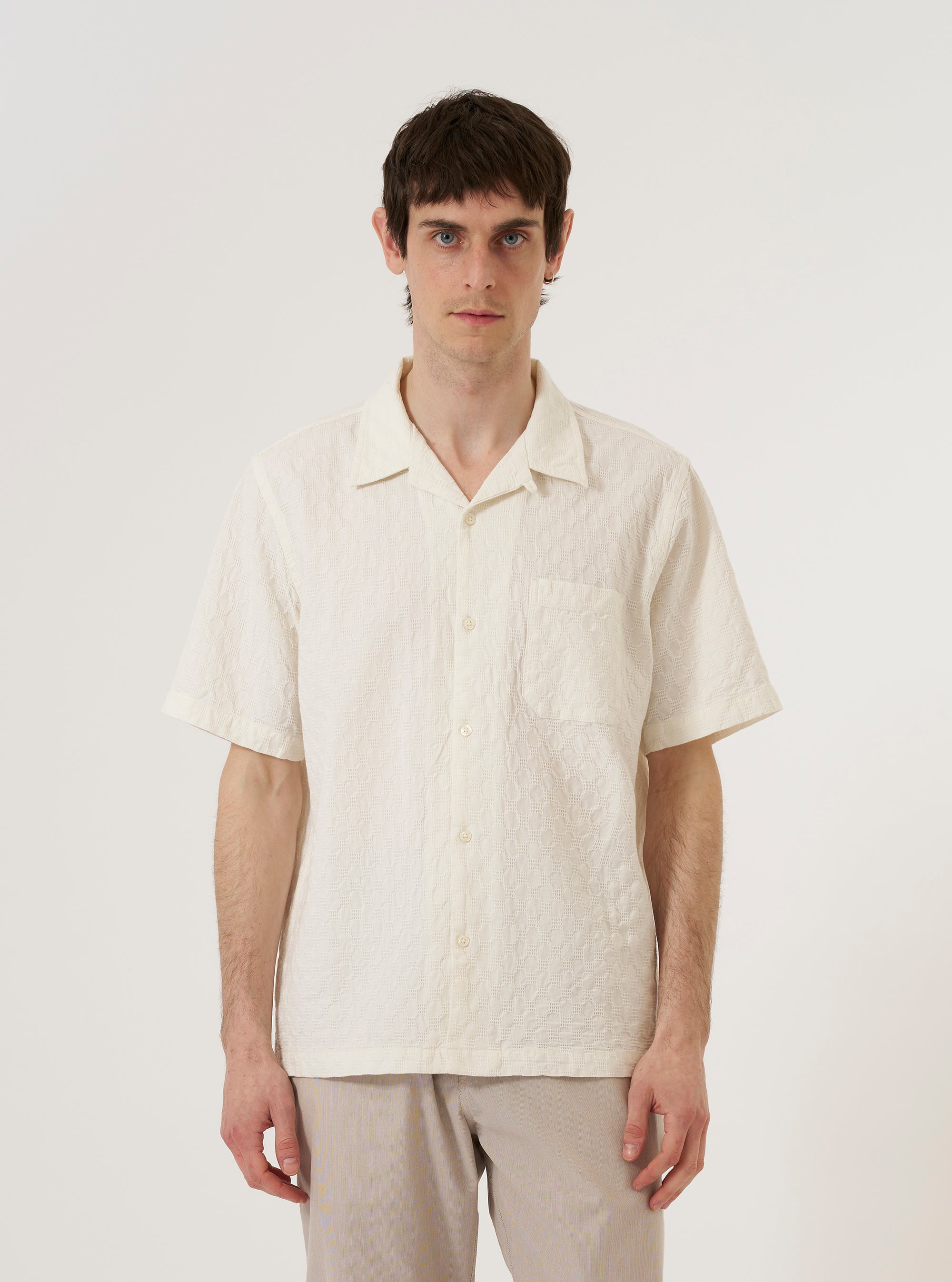 Ecru Dot Waffle Road Shirt