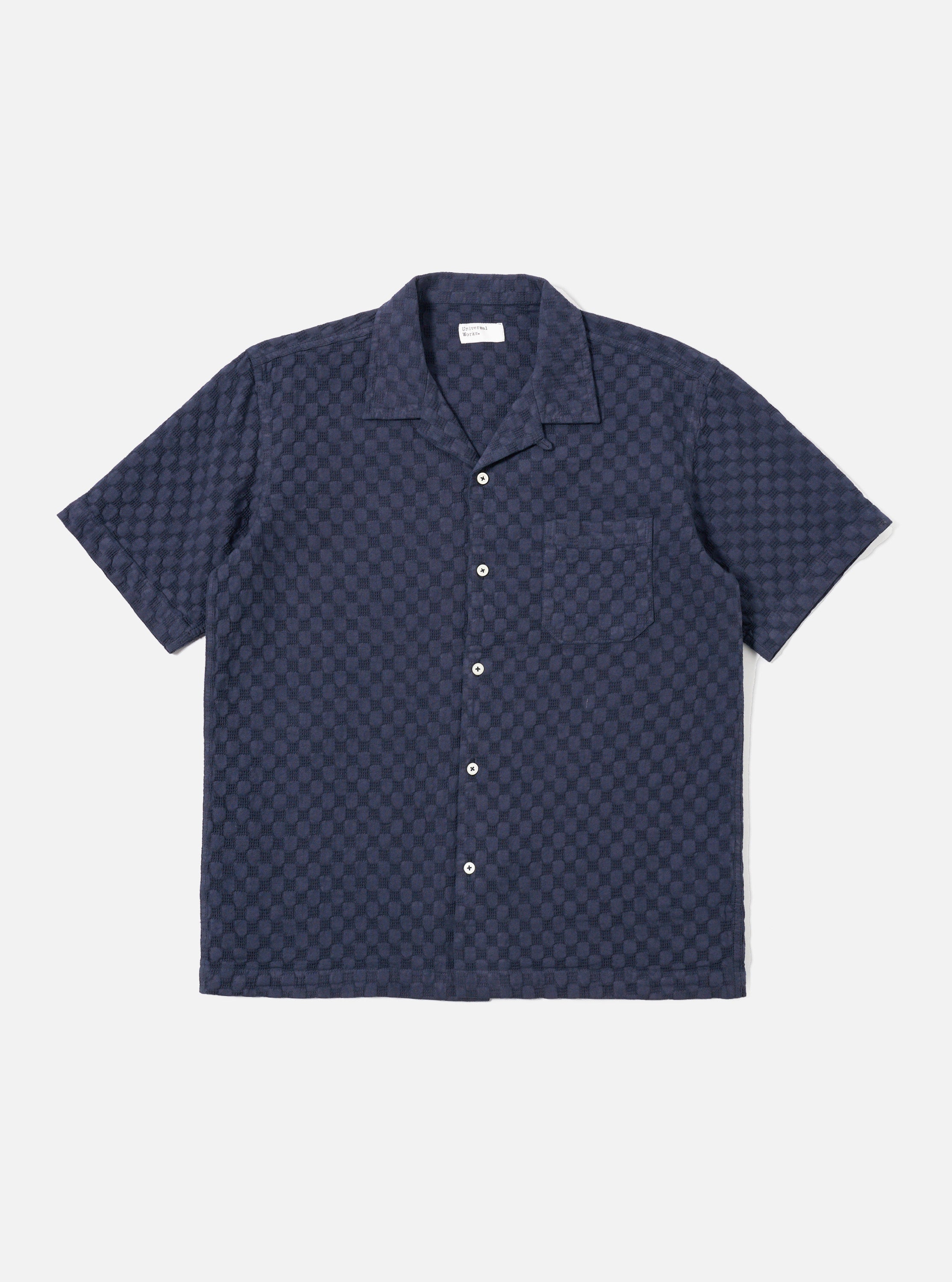 Men's Navy Dot Waffle Road Shirt – Universal Works