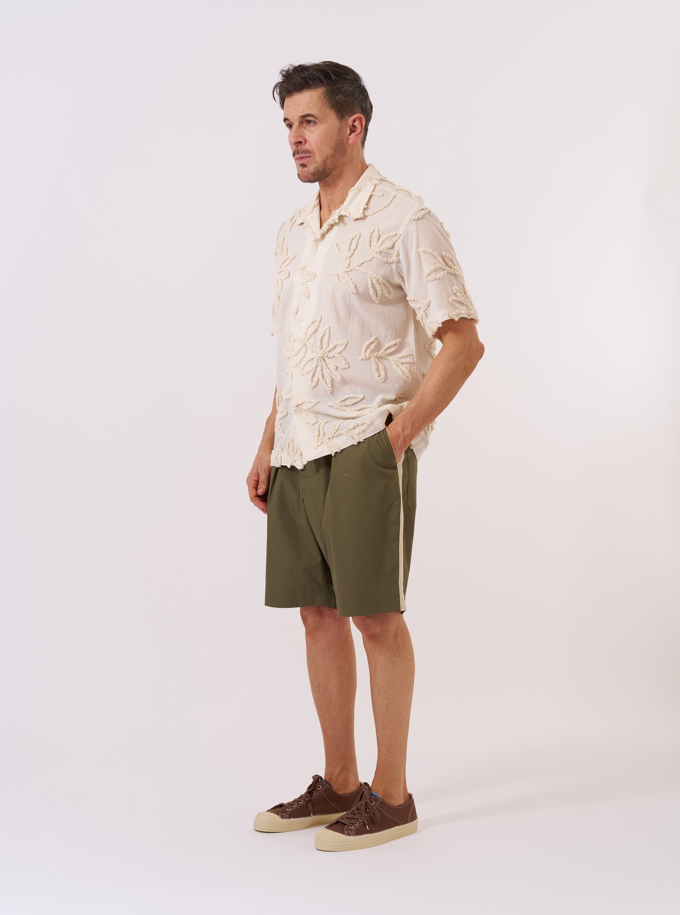 シャツ/ブラウス(半袖/袖なし) SHEER FLOWER SHORT SLEEVE SHIRTS 中古・古着通販】CLANE (クラネ) SHEER FLOWER SHORT SLEEVE SHIRTS