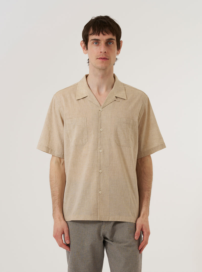 Beige Fine Organic Cotton Sal Road Shirt