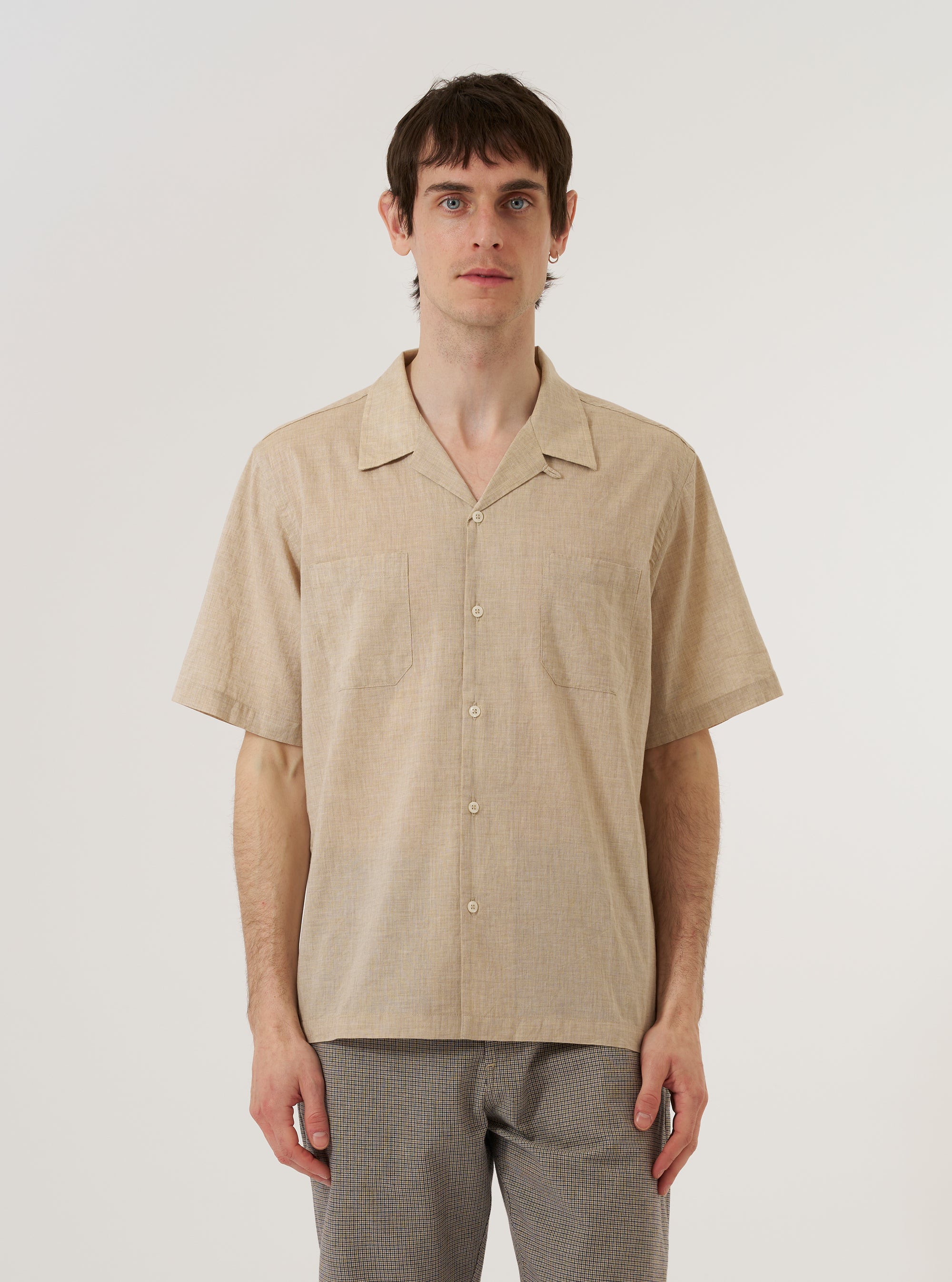 Beige Fine Organic Cotton Sal Road Shirt