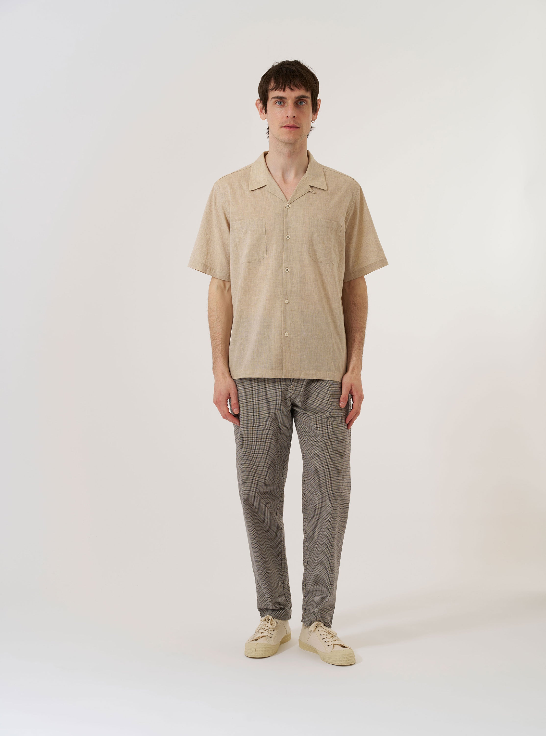 Men's Beige Fine Organic Cotton Sal Road Shirt – Universal Works