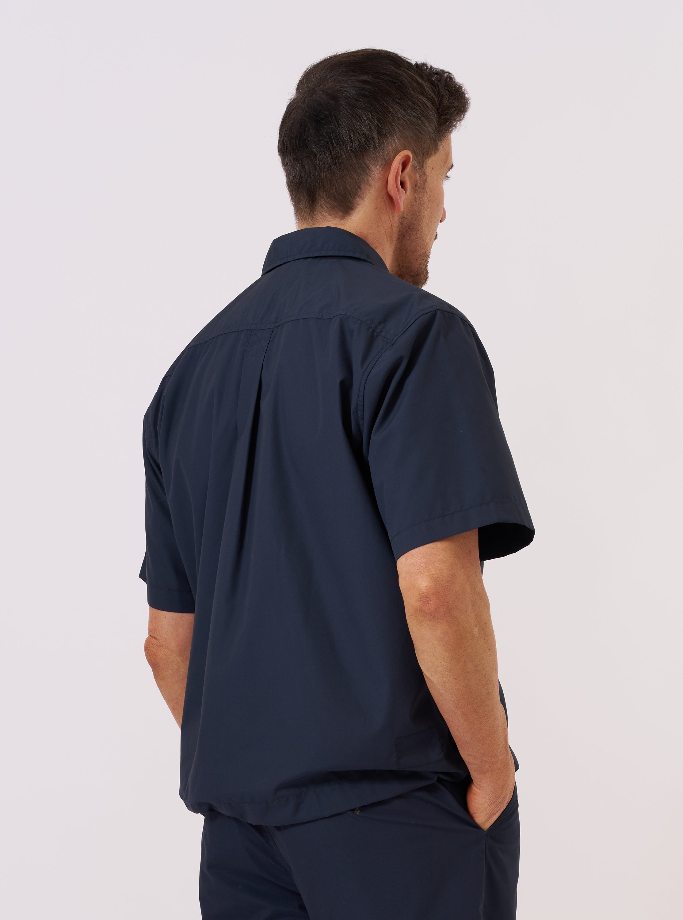Men's Navy Recycled Poly Tech Z Tech Overshirt – Universal Works