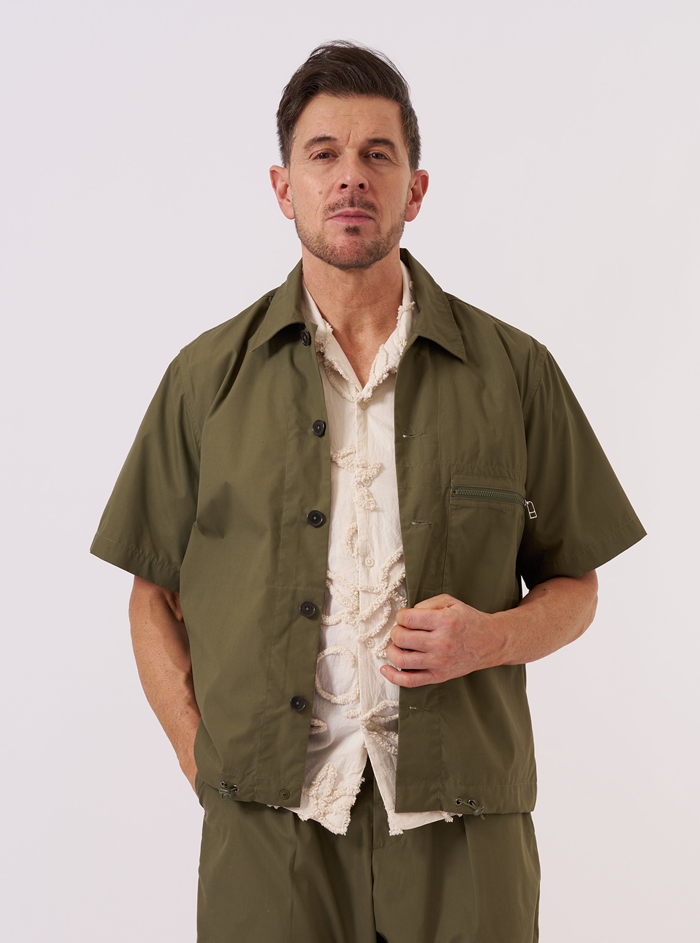 Men's Olive Recycled Poly Tech Z Tech Overshirt – Universal Works