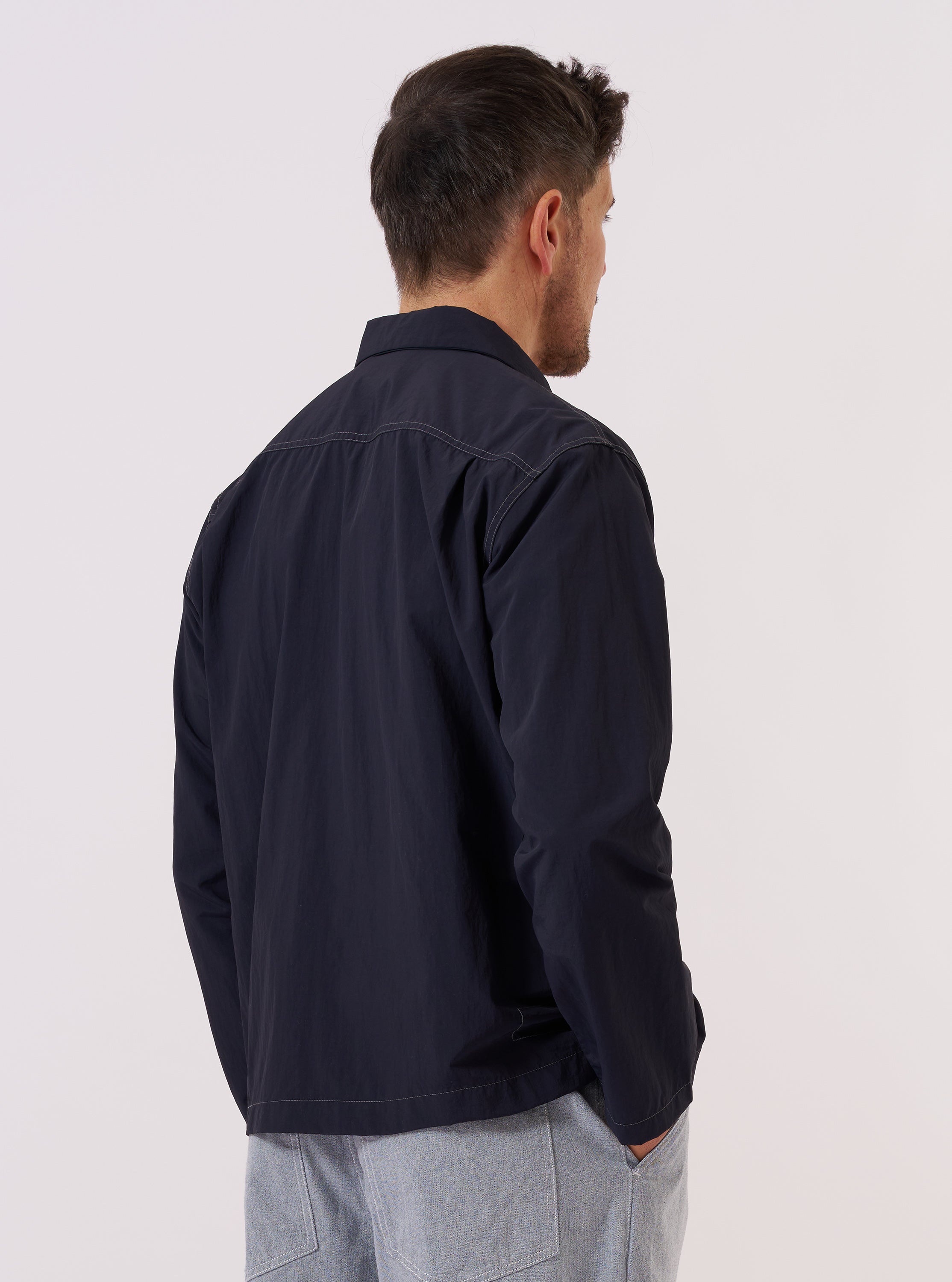 【rui】null パイルワンショルダートップス　Navy Nador | Deep Navy Roll Neck Wool Knit
