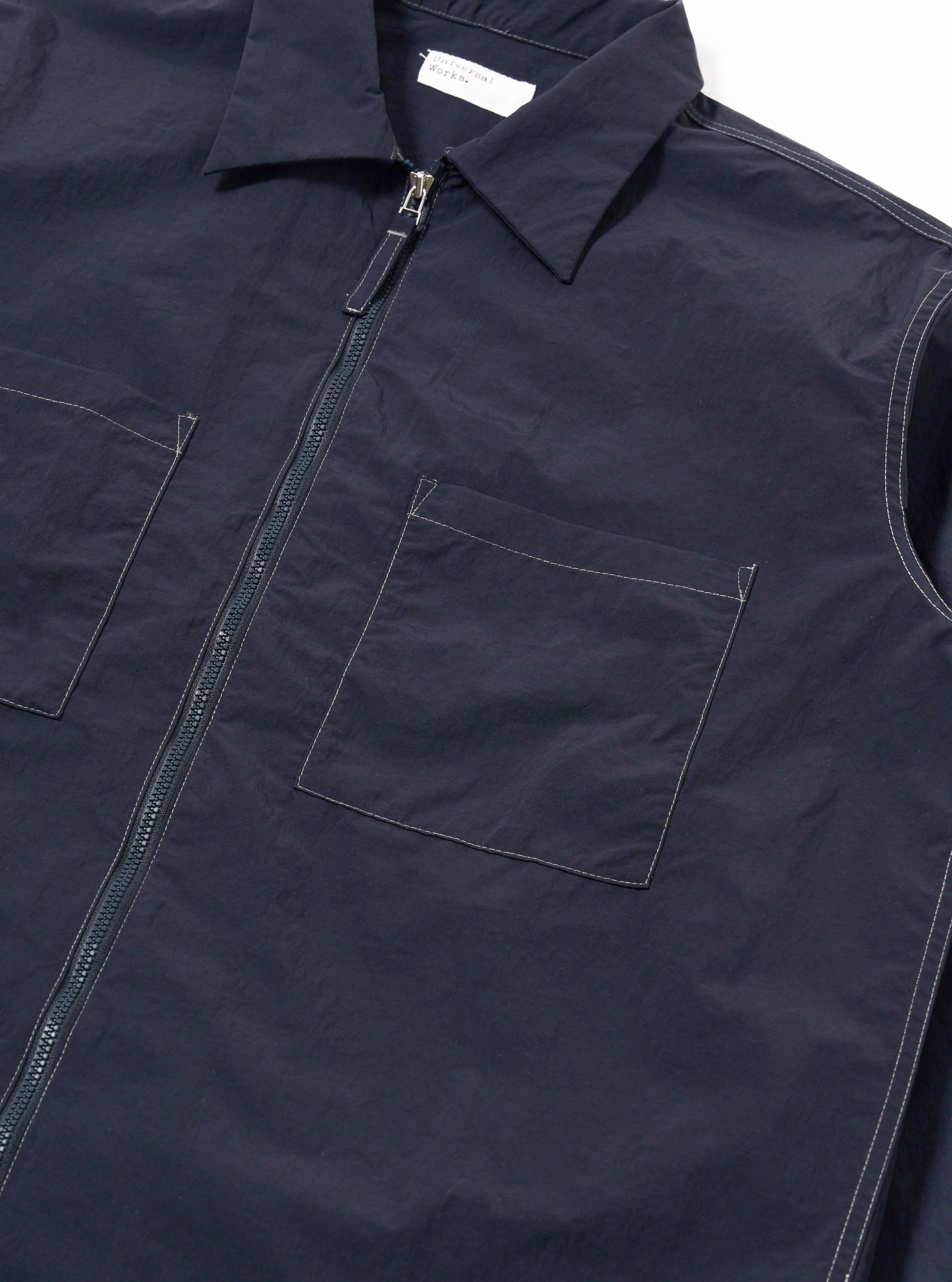 Men's Navy Seo Recycled Nylon Zip Too Shirt – Universal Works