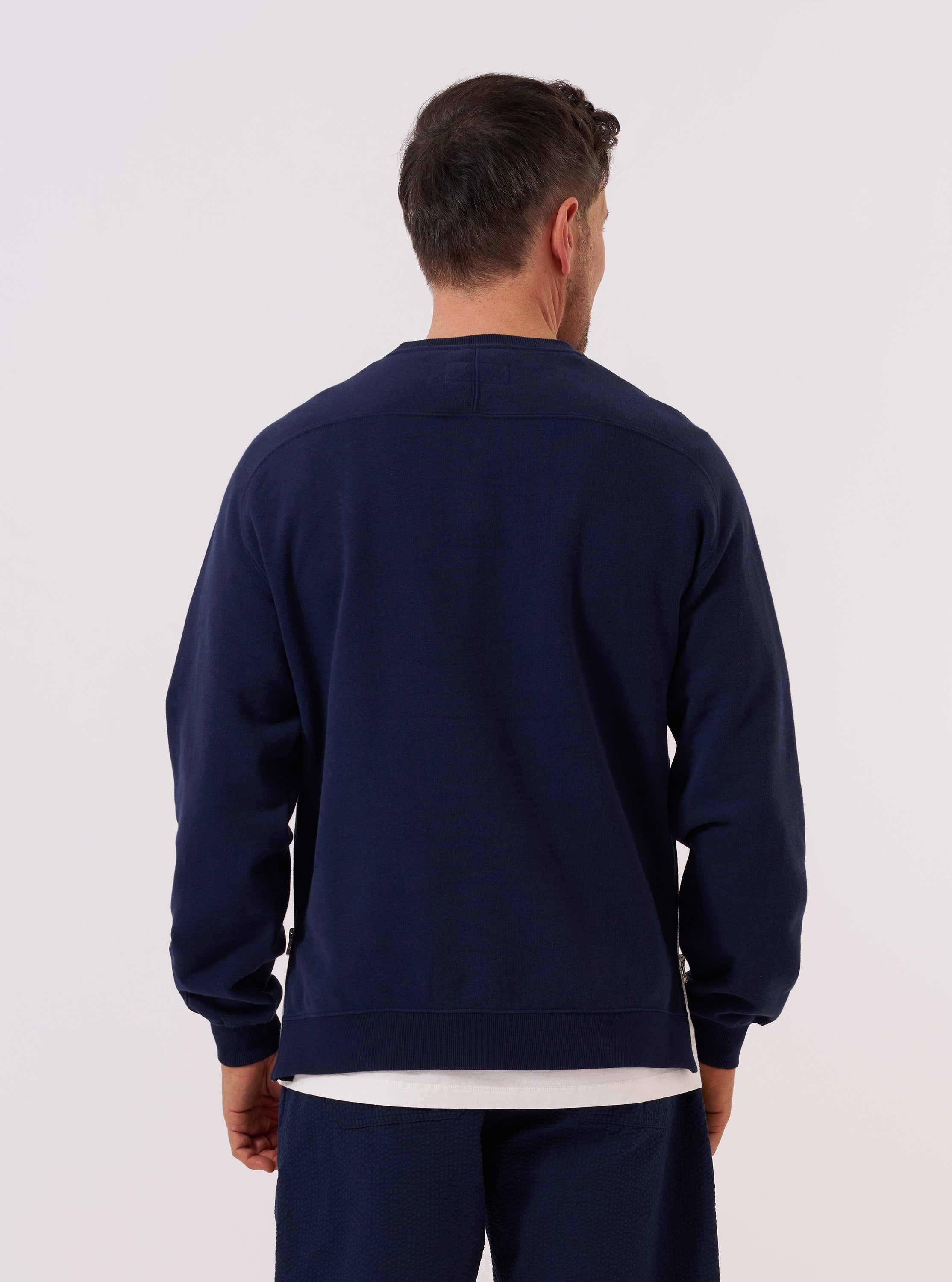 Men's Navy Brush Back Sweat Billy Sweat – Universal Works