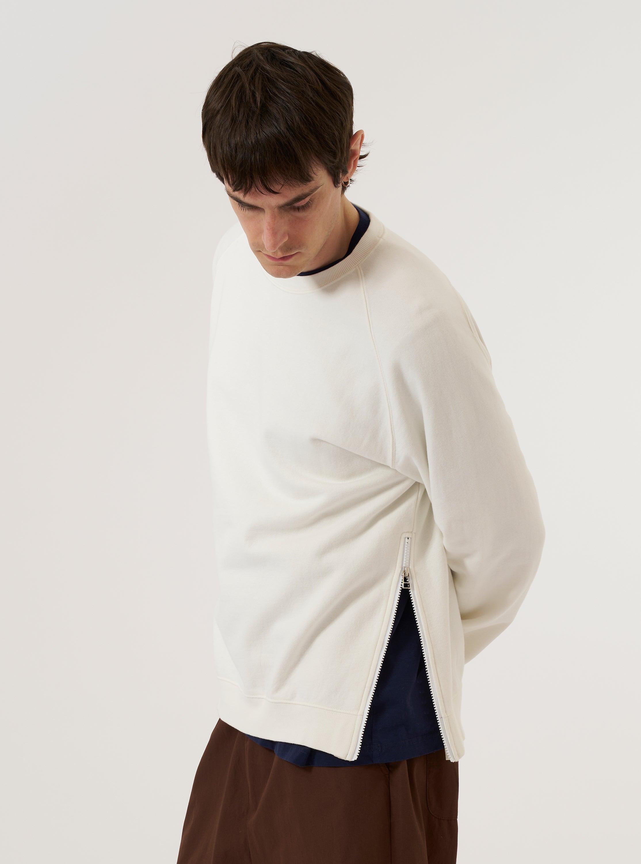 Men's Ecru Brush Back Sweat Billy Sweat – Universal Works