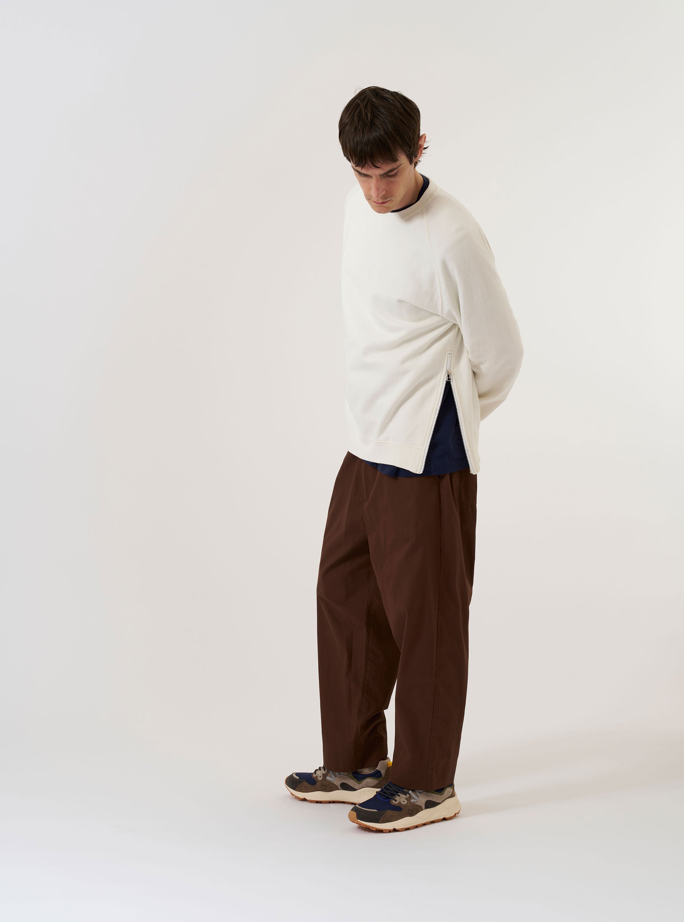 Men's Ecru Brush Back Sweat Billy Sweat – Universal Works