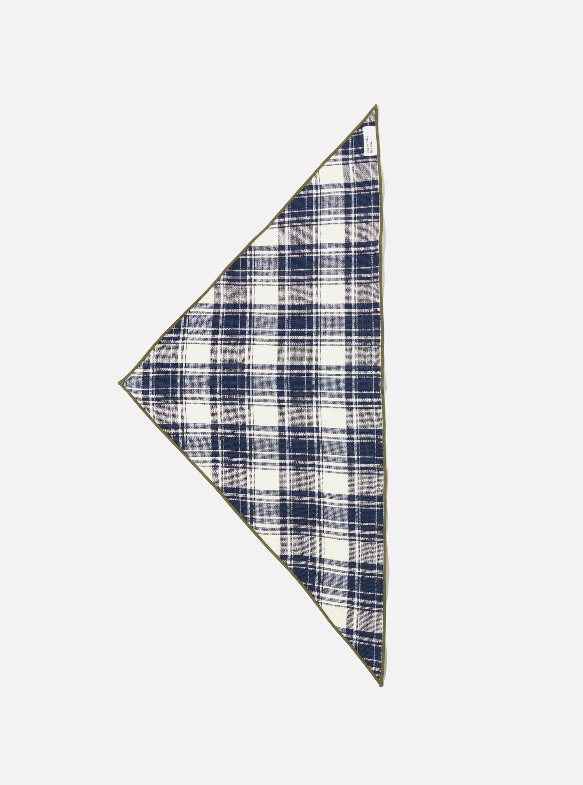 Navy Texture Plaid Scout Scarf