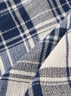 Navy Texture Plaid Scout Scarf