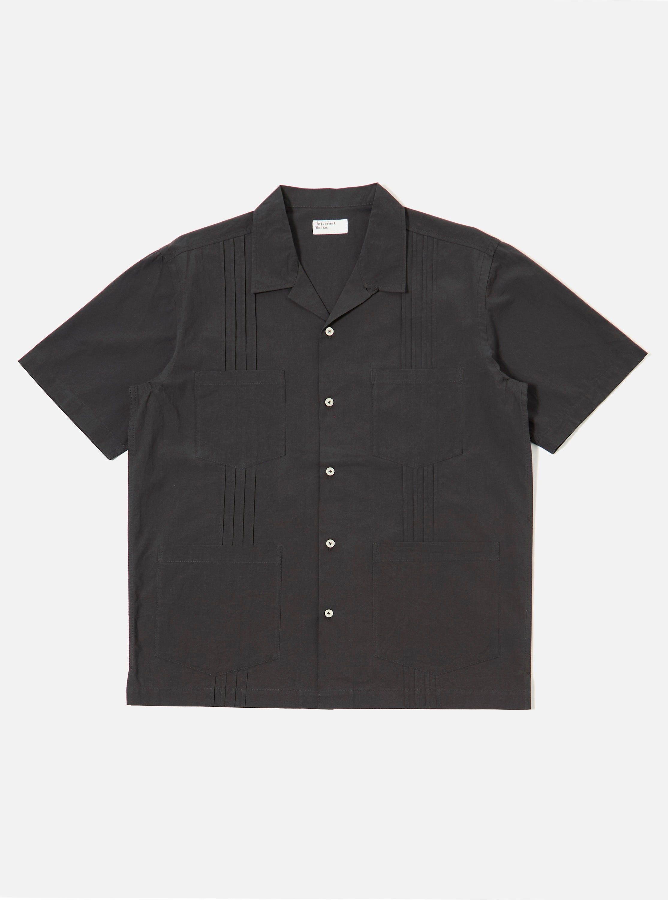 【BLACK】Patch work shirt Jacquard BORO Patchwork Shirt Double Black