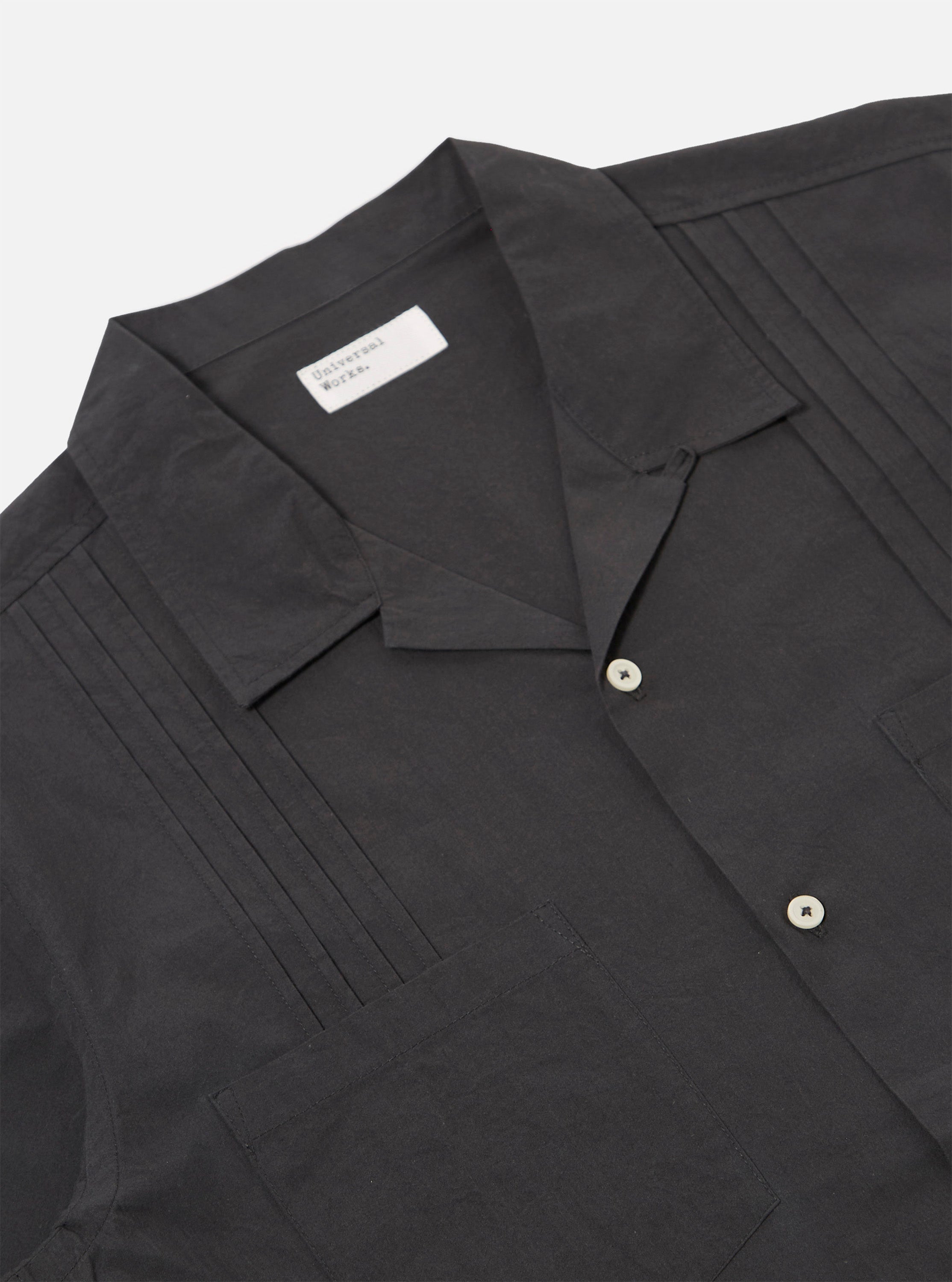 Men's Black Tech Cotton S/S Dwight Overshirt – Universal Works
