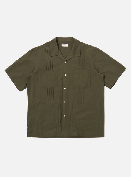 Men's Olive Tech Cotton S/S Dwight Overshirt – Universal Works