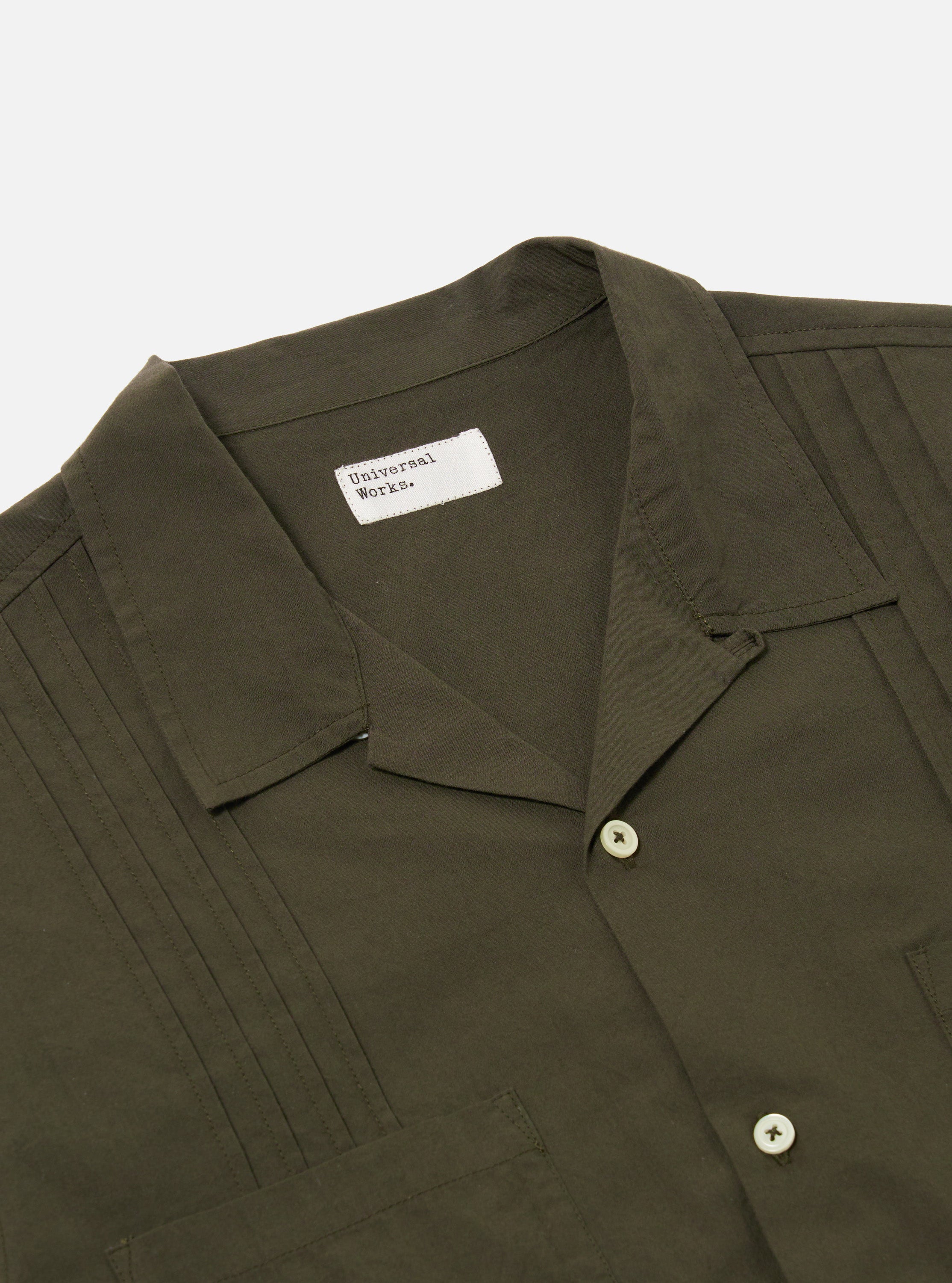 Men's Olive Tech Cotton S/S Dwight Overshirt – Universal Works