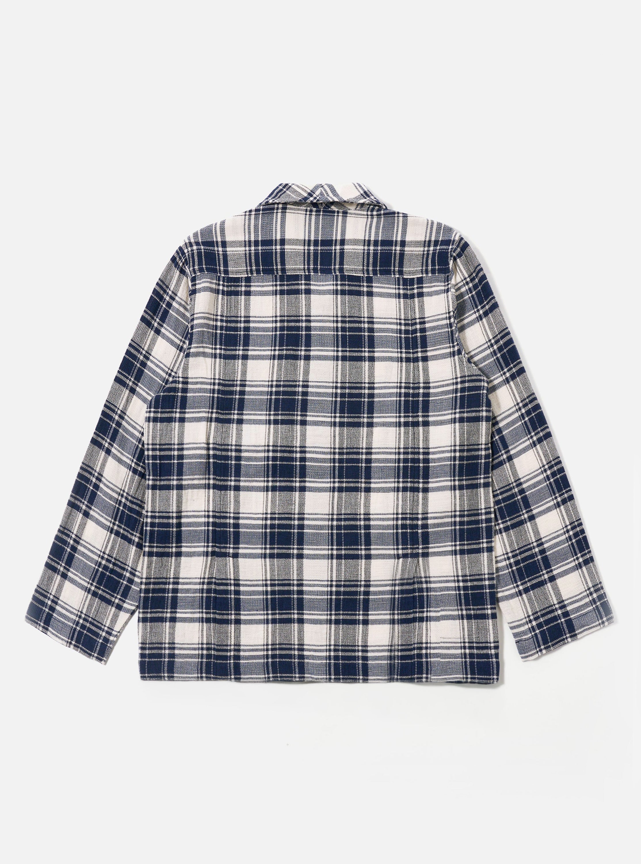 Men's Navy Texture Plaid Cancun Jacket – Universal Works