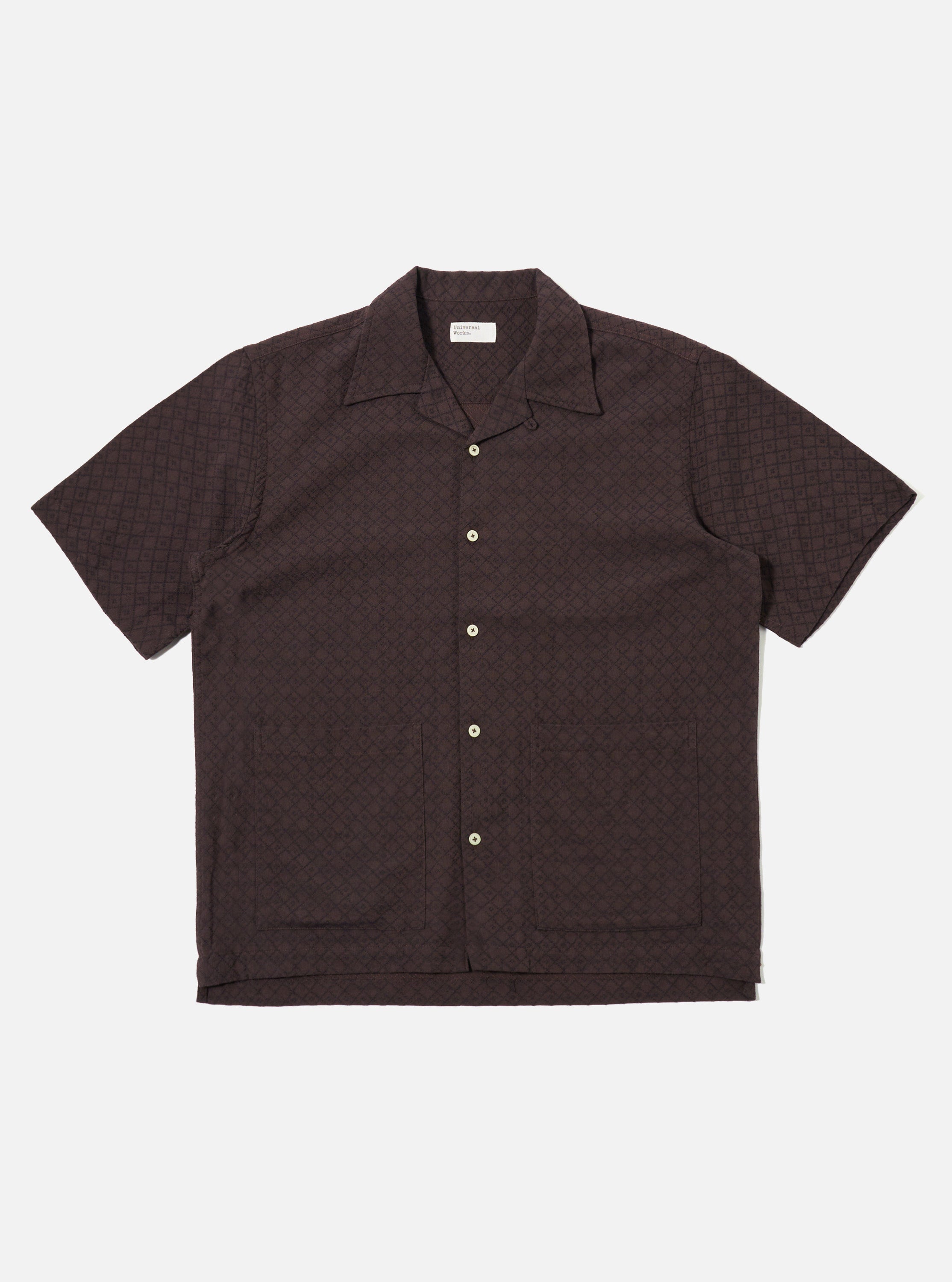 Men's Brown Diamond Dobby Deck Shirt – Universal Works