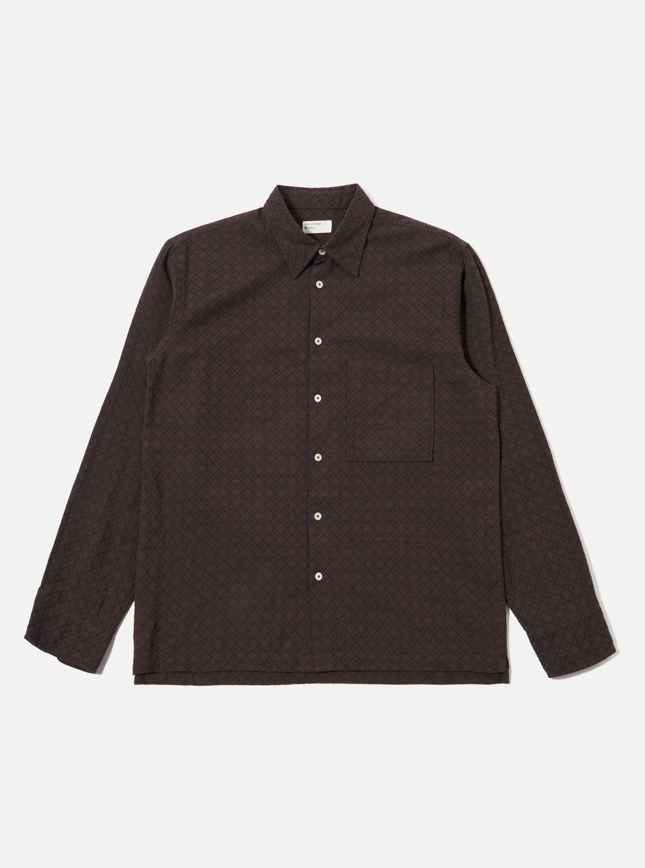Men's Brown Diamond Dobby Lucky Shirt – Universal Works