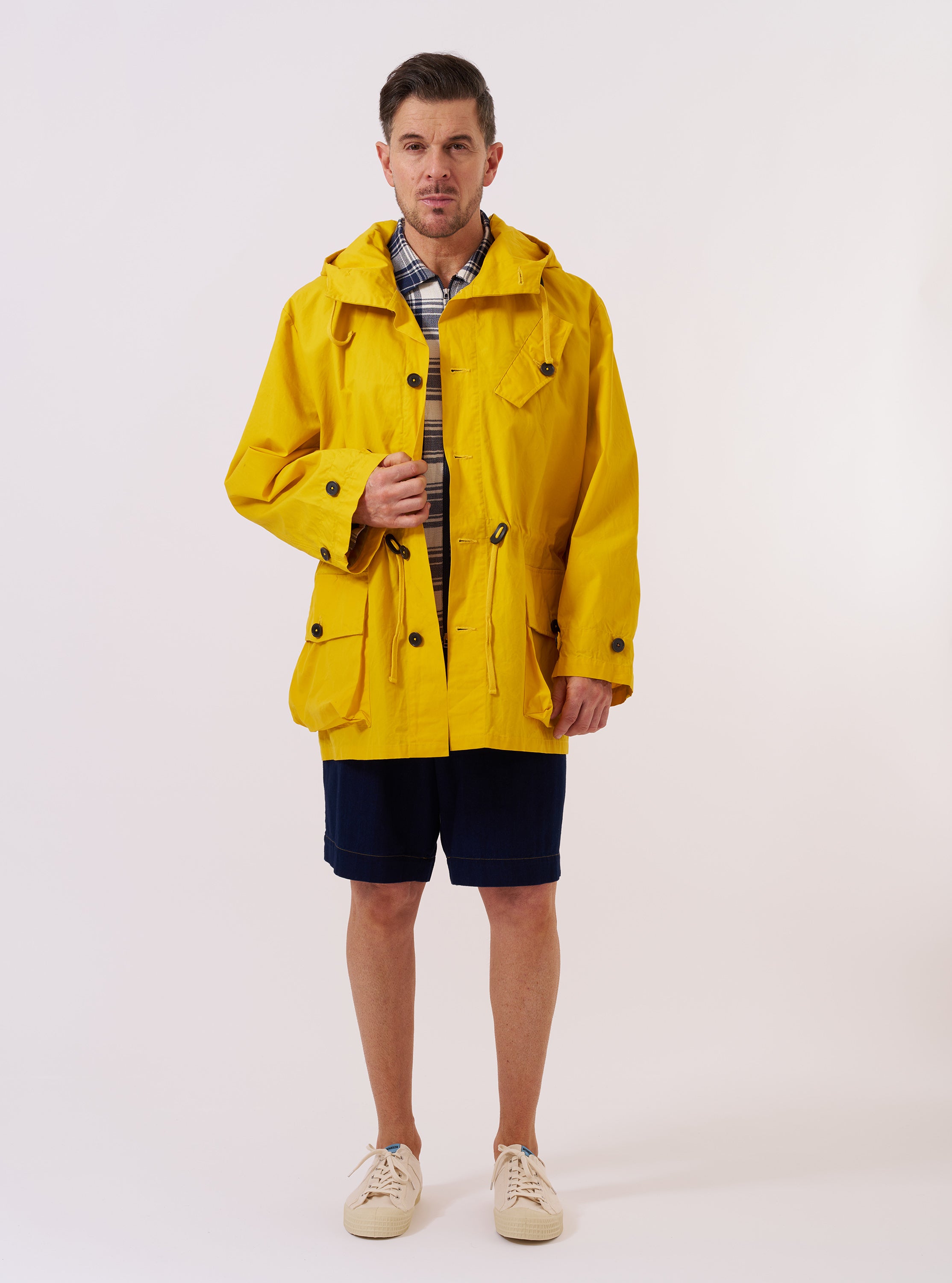 Men's Yellow British Wax Cotton Boston Parka – Universal Works