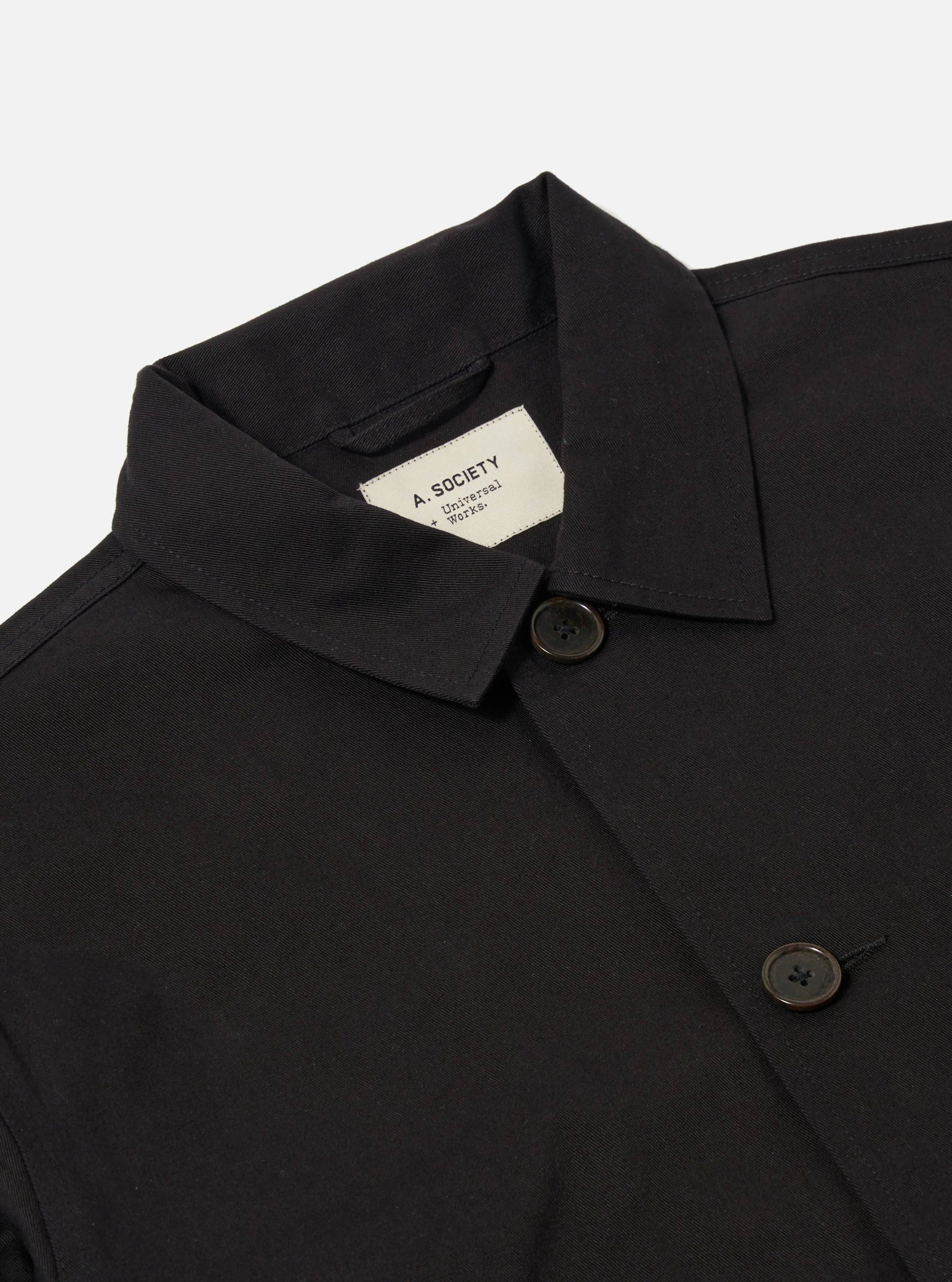 A. SOCIETY x Universal Works Black Twill Starline Jacket