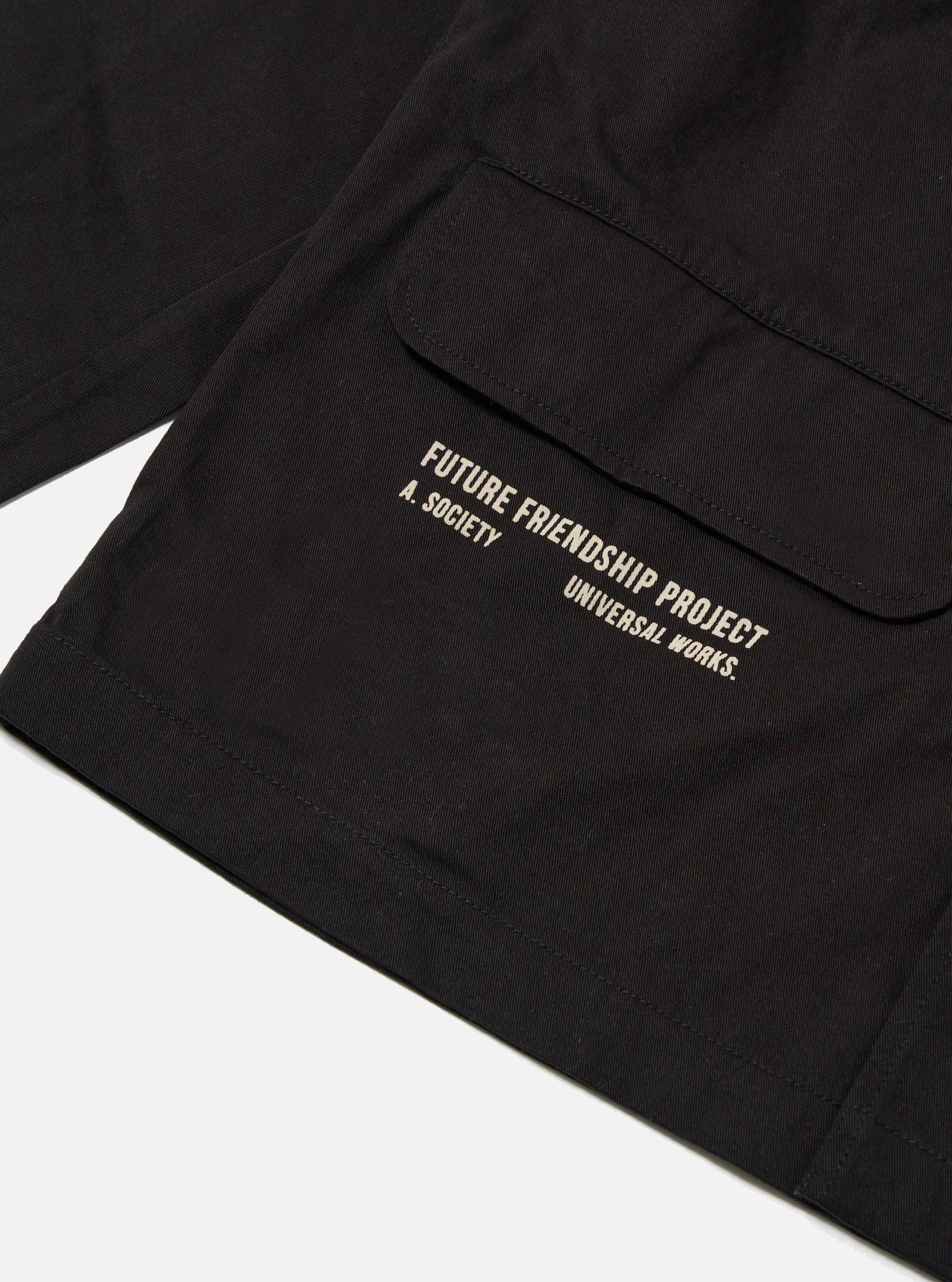 A. SOCIETY x Universal Works Black Twill Starline Jacket