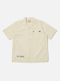 A. SOCIETY x Universal Works Ecru Broadcloth Camp Shirt