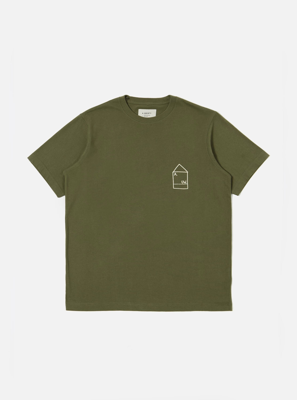 A. SOCIETY x Universal Works Olive Single Jersey Print Tee