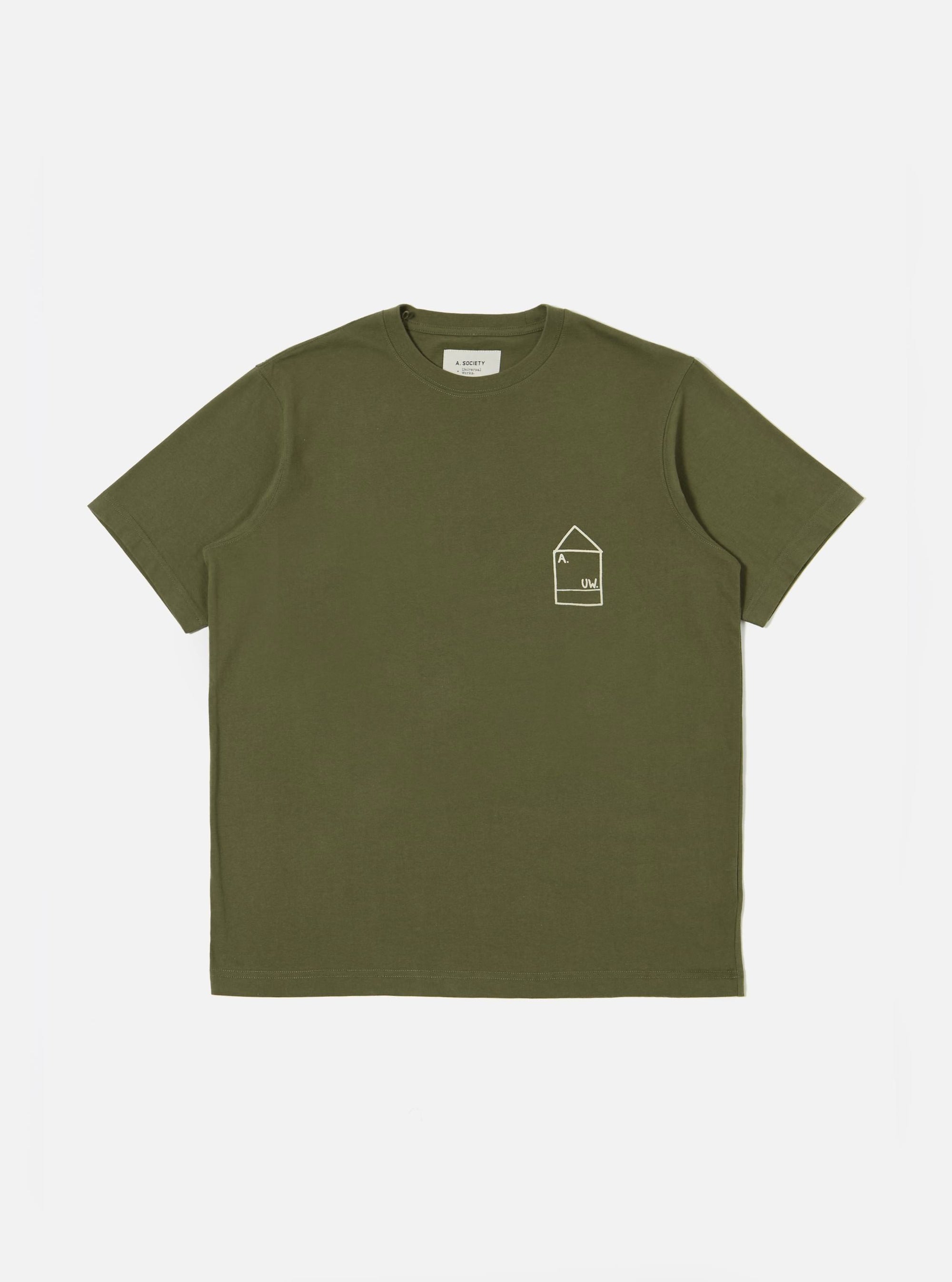 A. SOCIETY x Universal Works Olive Single Jersey Print Tee