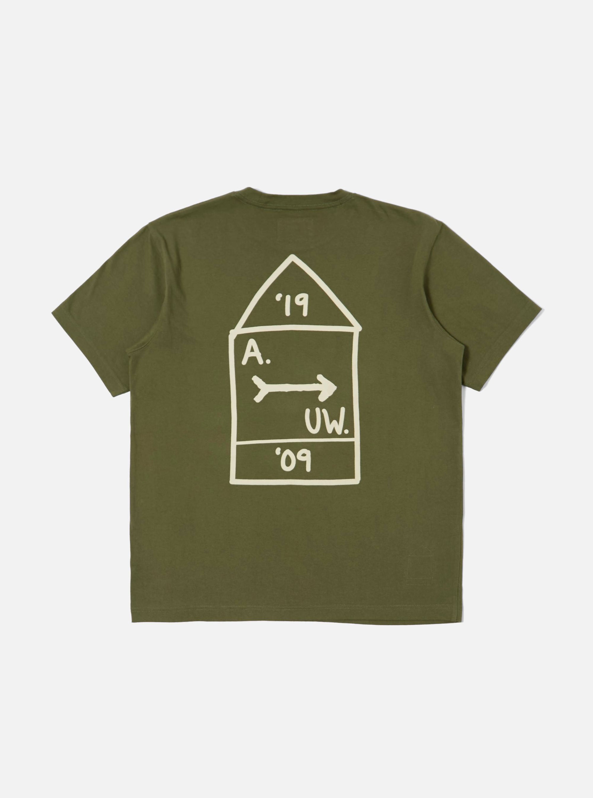 A. SOCIETY x Universal Works Olive Single Jersey Print Tee