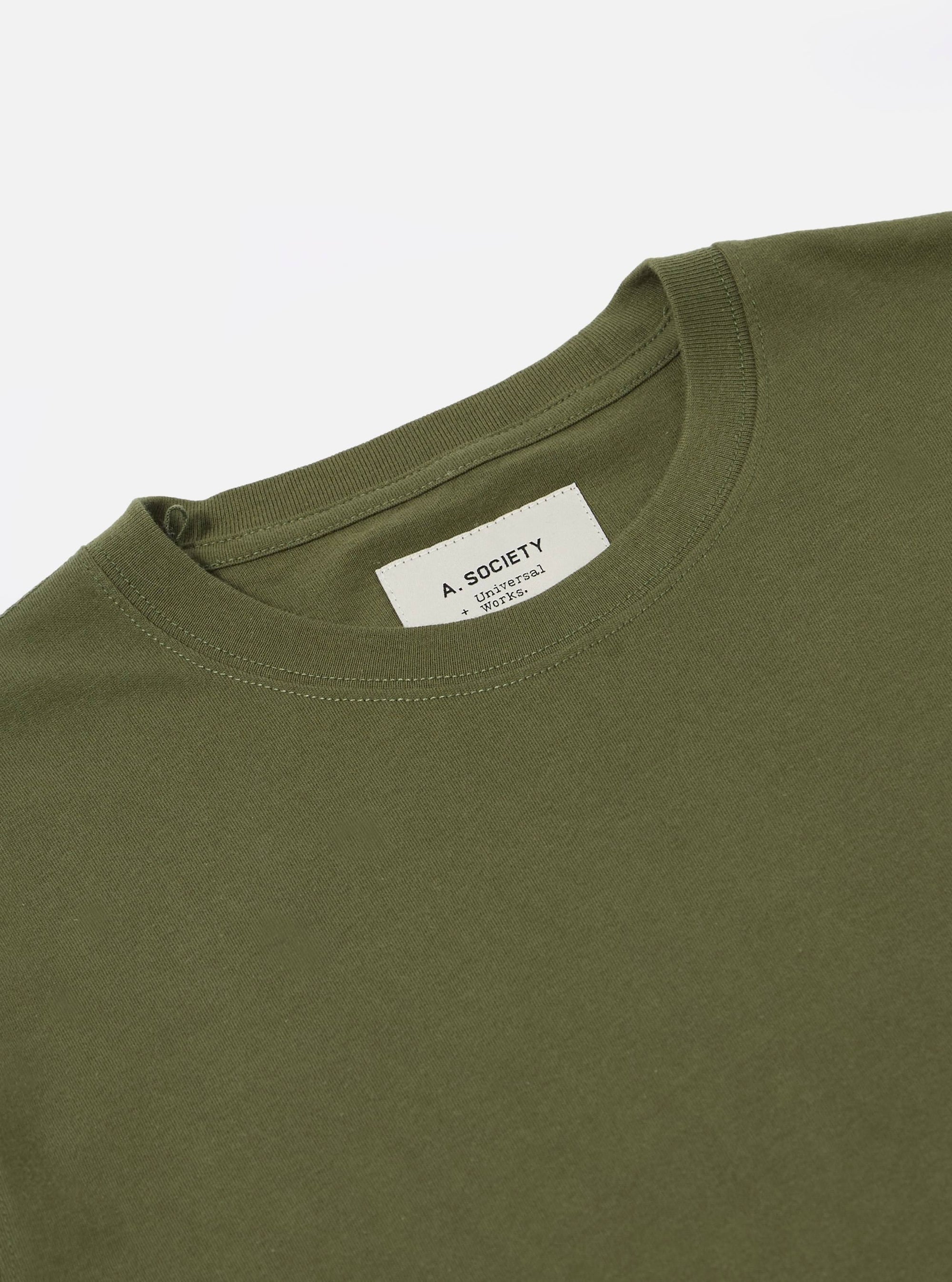 A. SOCIETY x Universal Works Olive Single Jersey Print Tee