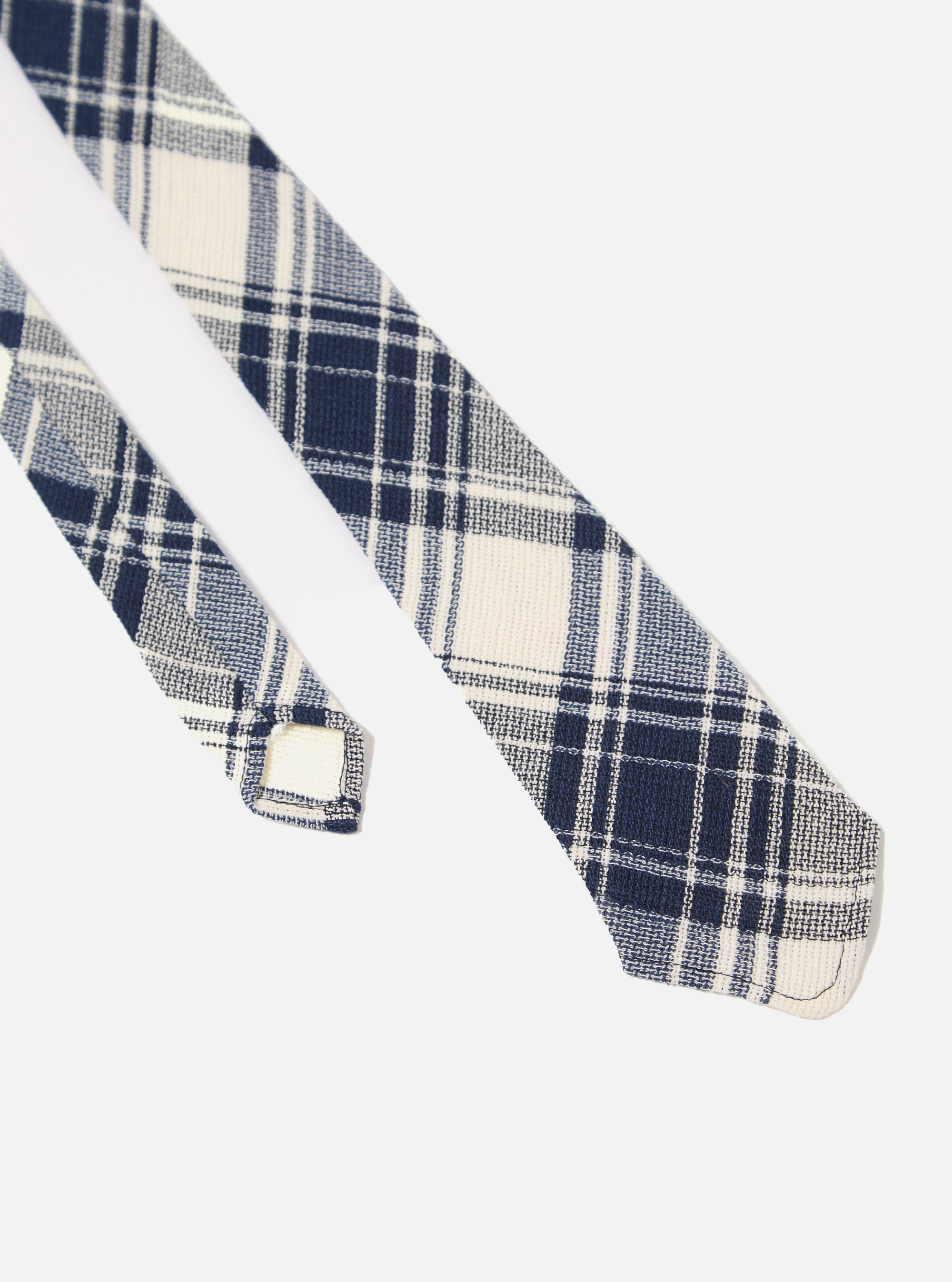 Navy Texture Plaid Tie