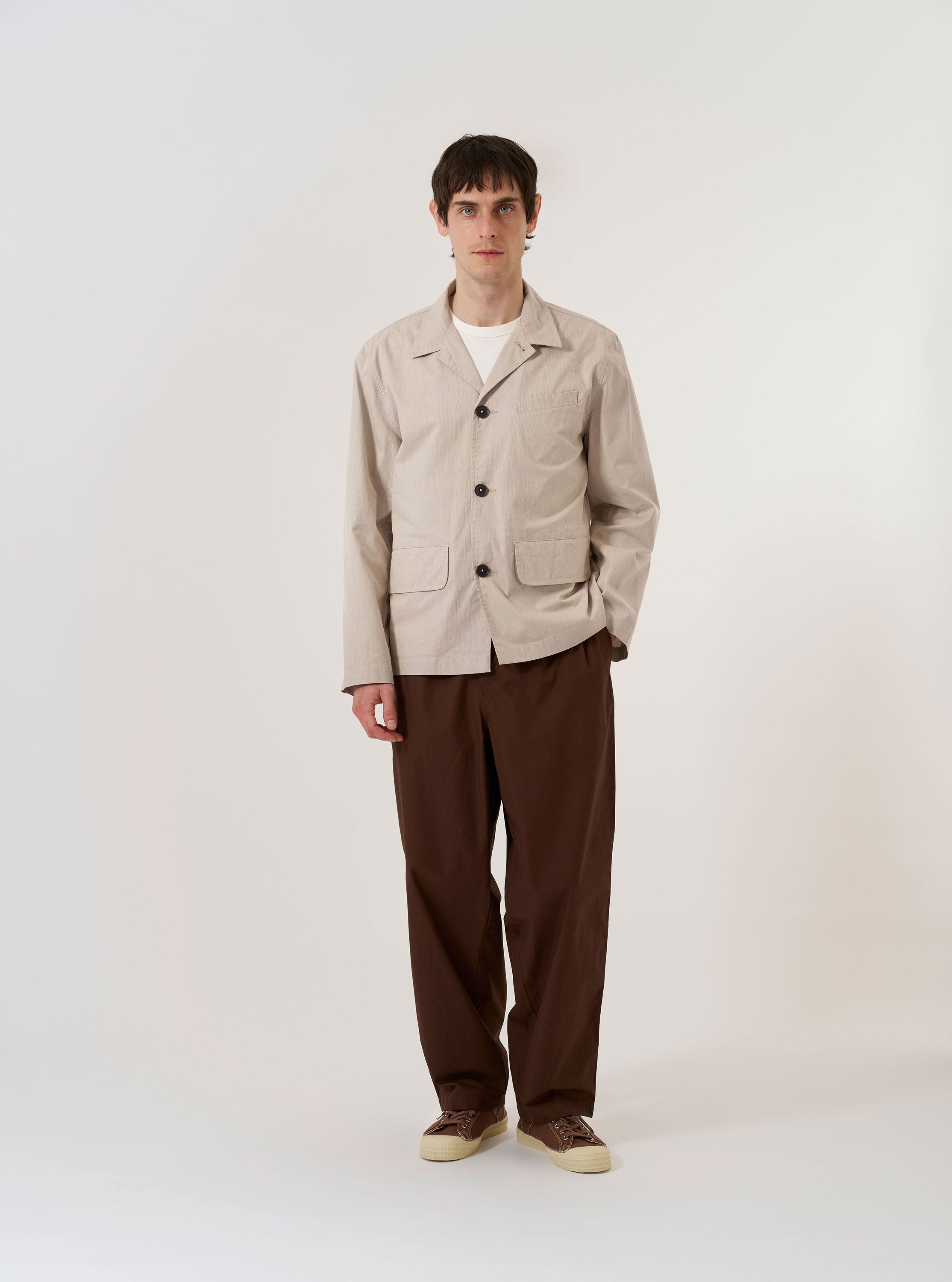 Men's Brown Kennedy Stripe Franck Jacket – Universal Works