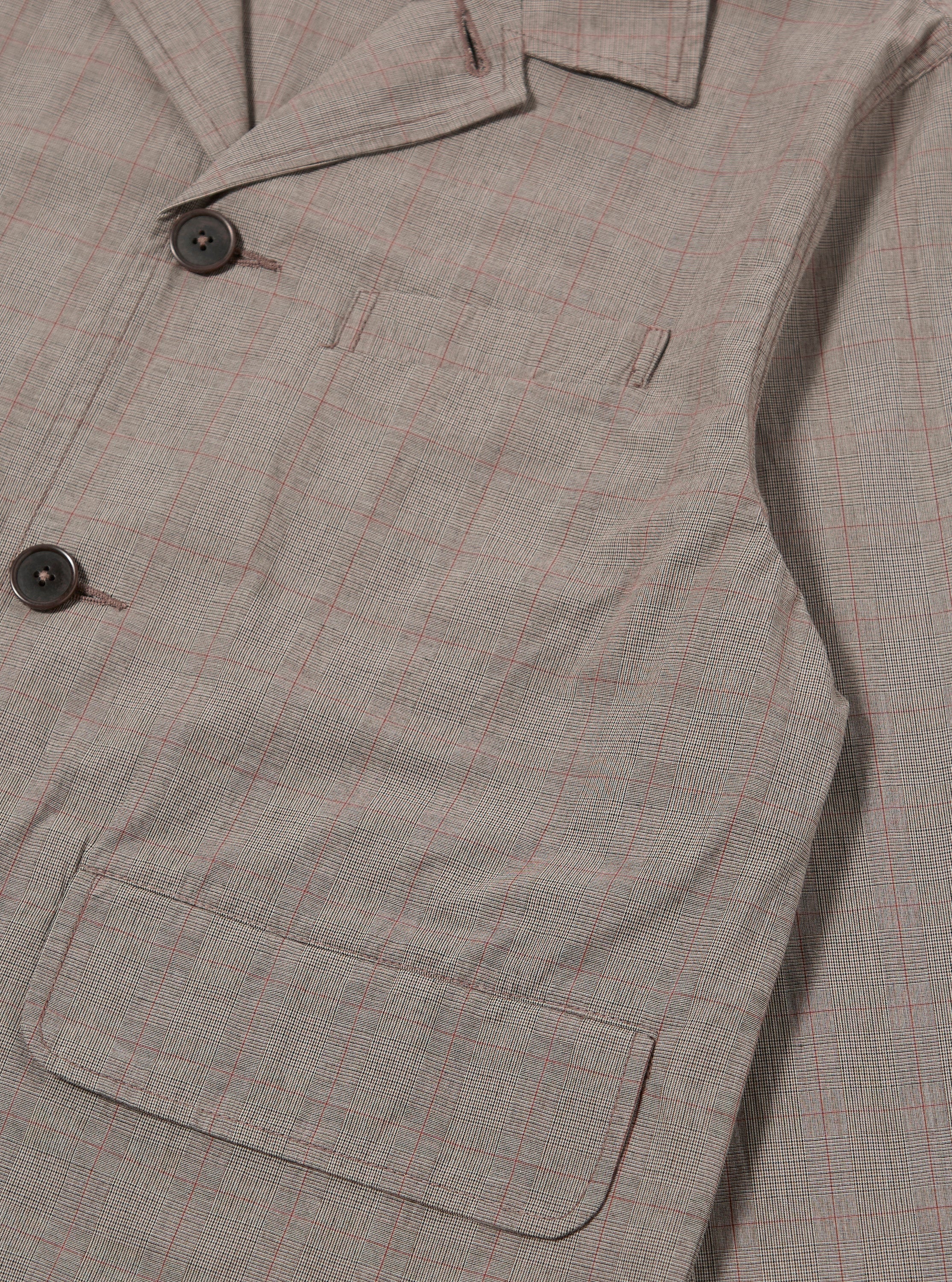 Men's Grey Brown Wales Glen Check Franck Jacket – Universal Works