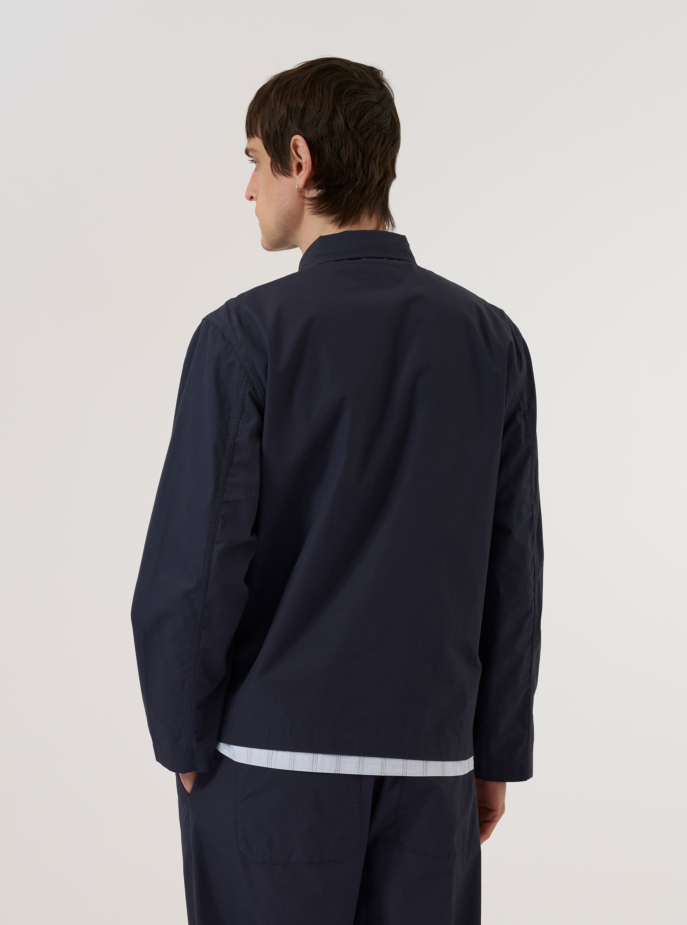 Men's Navy Peached Poplin Franck Jacket – Universal Works